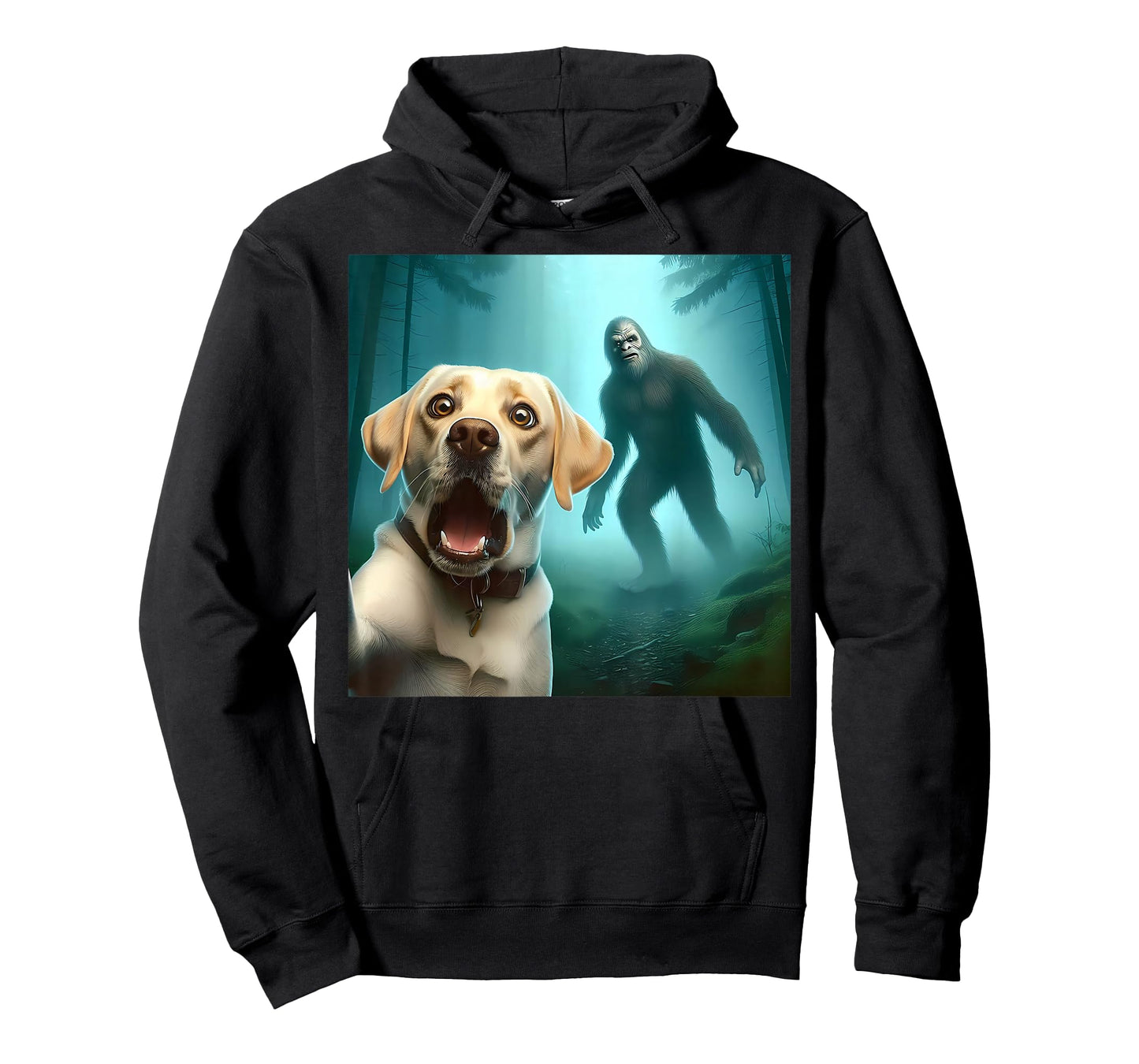 Labrador retriever Selfie with bigfoot sasquatch T-Shirt