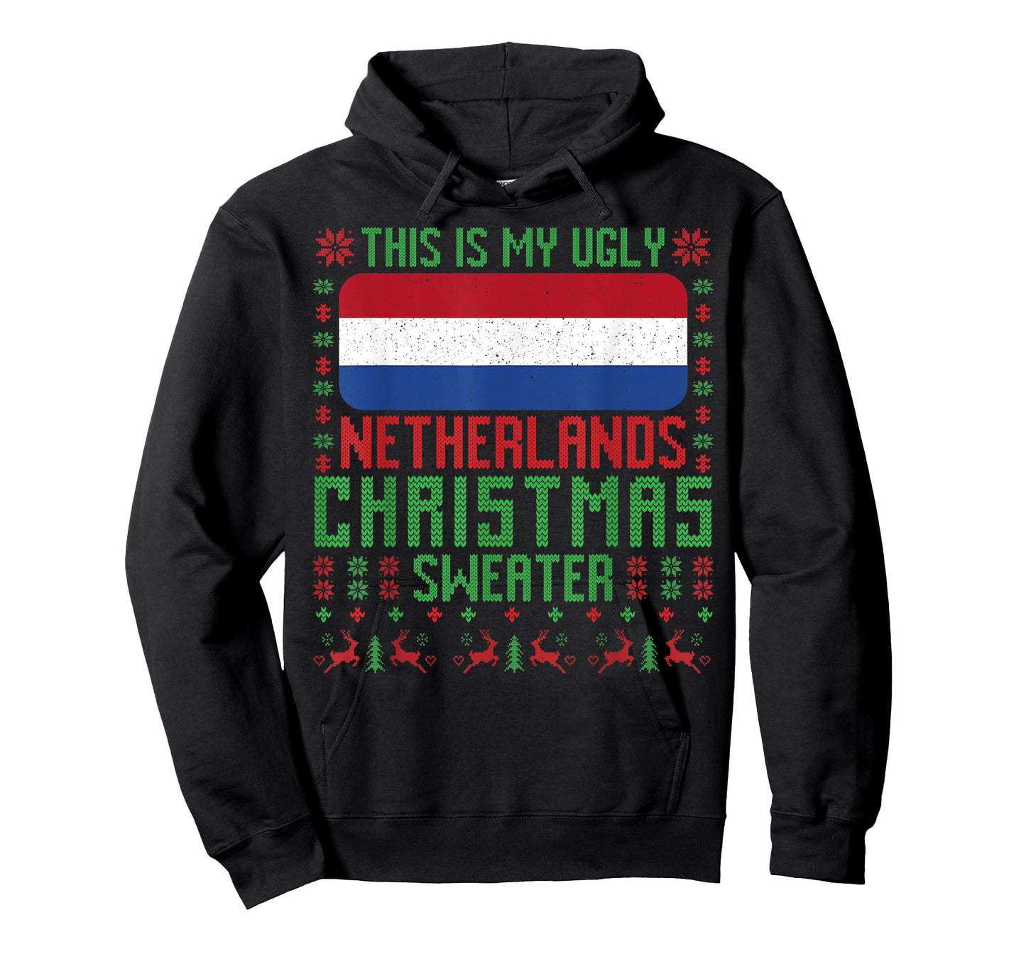 Netherlands Ugly Christmas Sweater Netherlands Flag Dutch T-Shirt