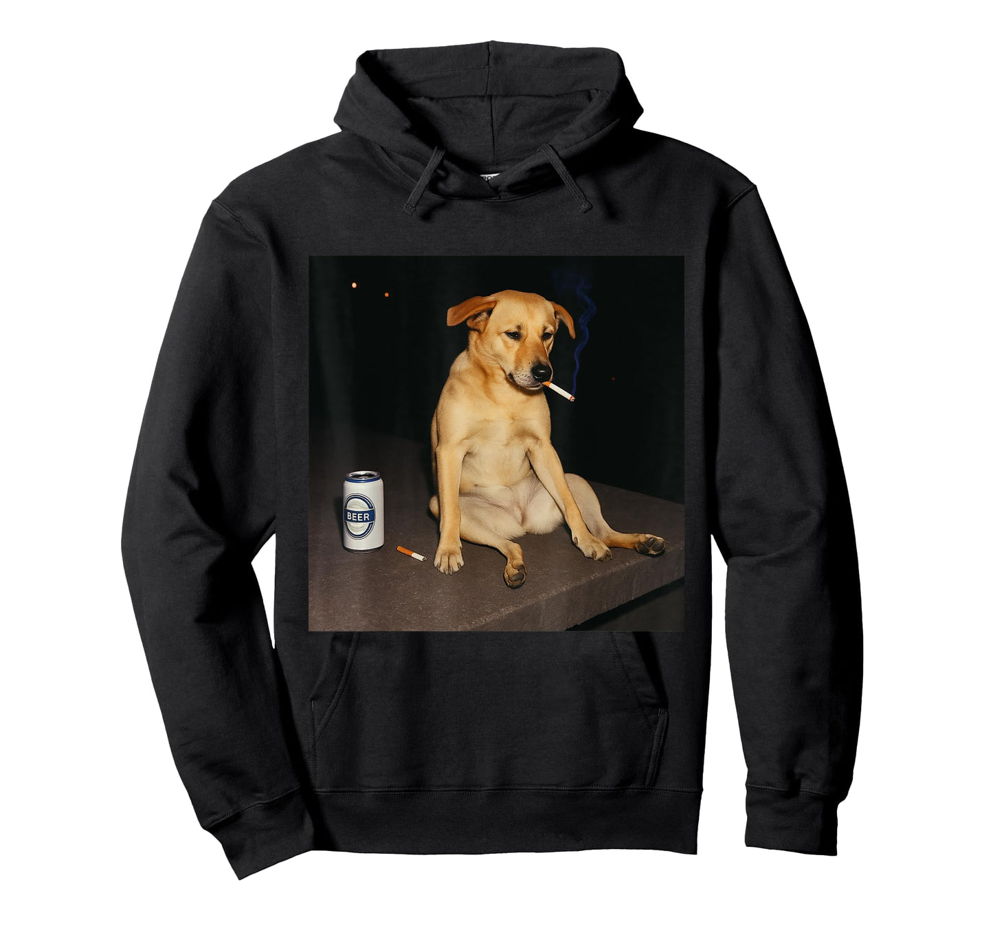 Cigarette Kitten Funny Smoking Dog Meme Stupid Brainrot T-Shirt