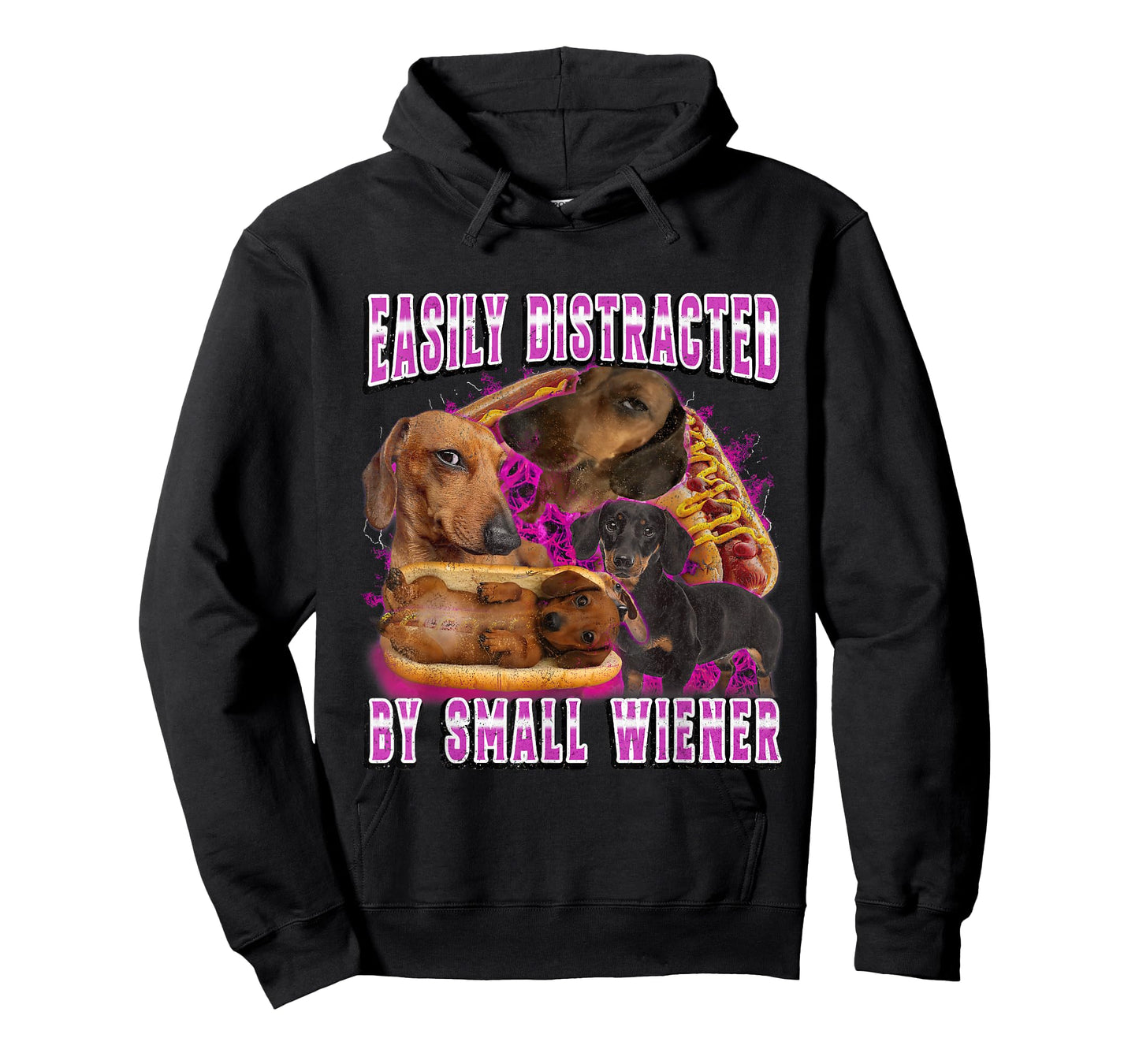 Easily Distracted by Small Weiners Dachshund Humor T-Shirt