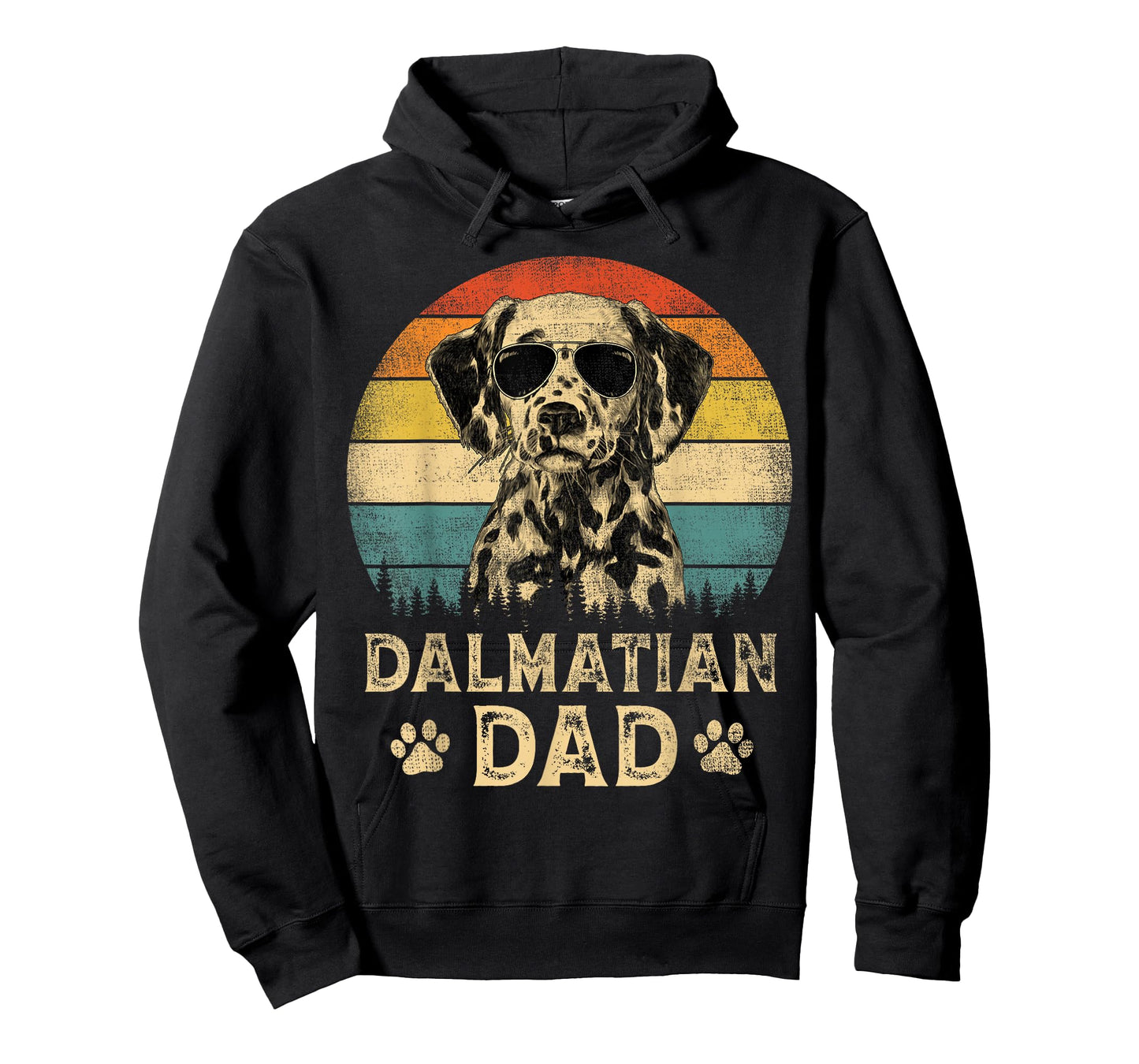 Vintage Dalmatian Dad Dog Lovers Father's Day Tee T-Shirt