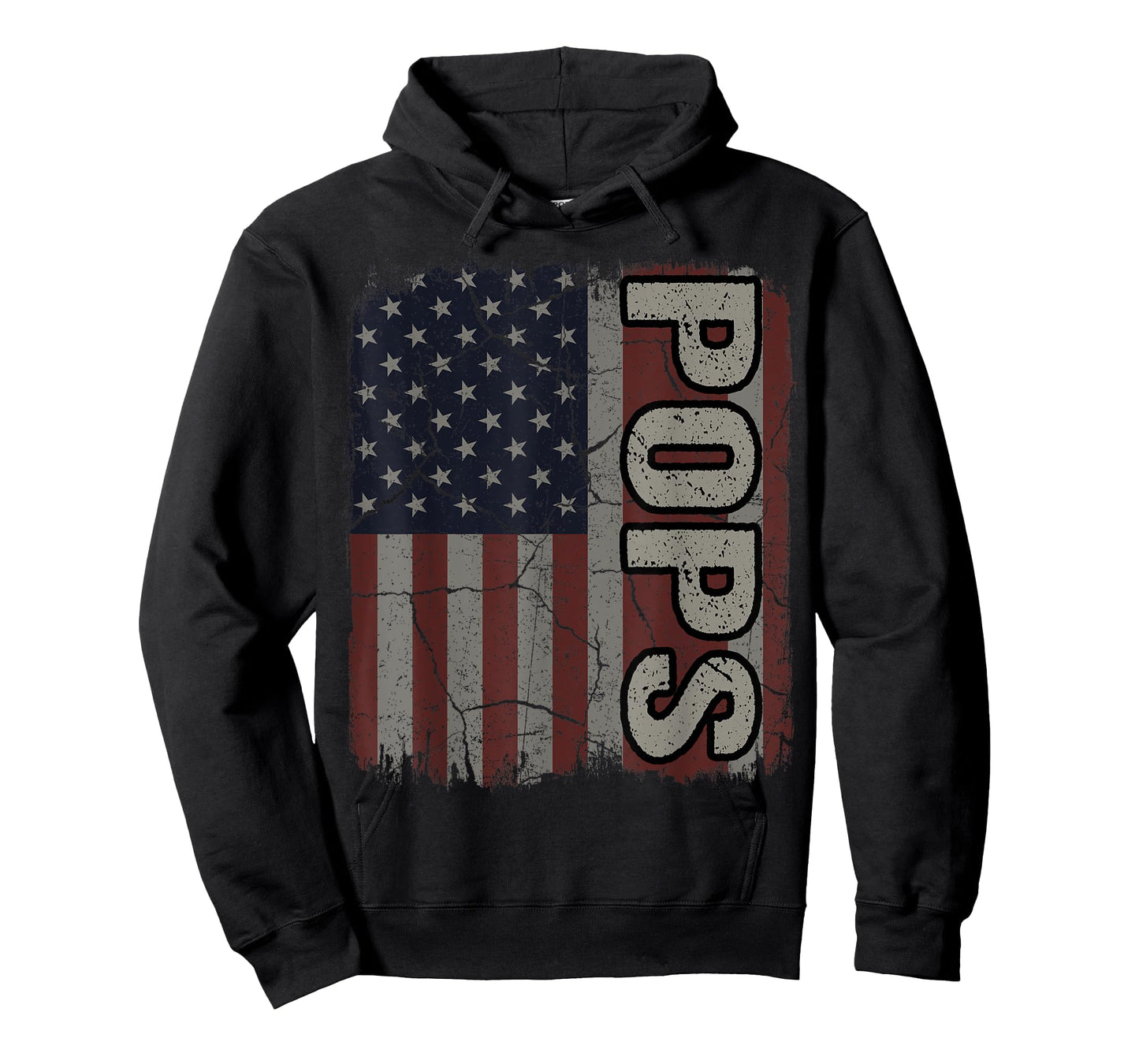 Pops American Flag Vintage Father's Day 4th of July Gift T-Shirt