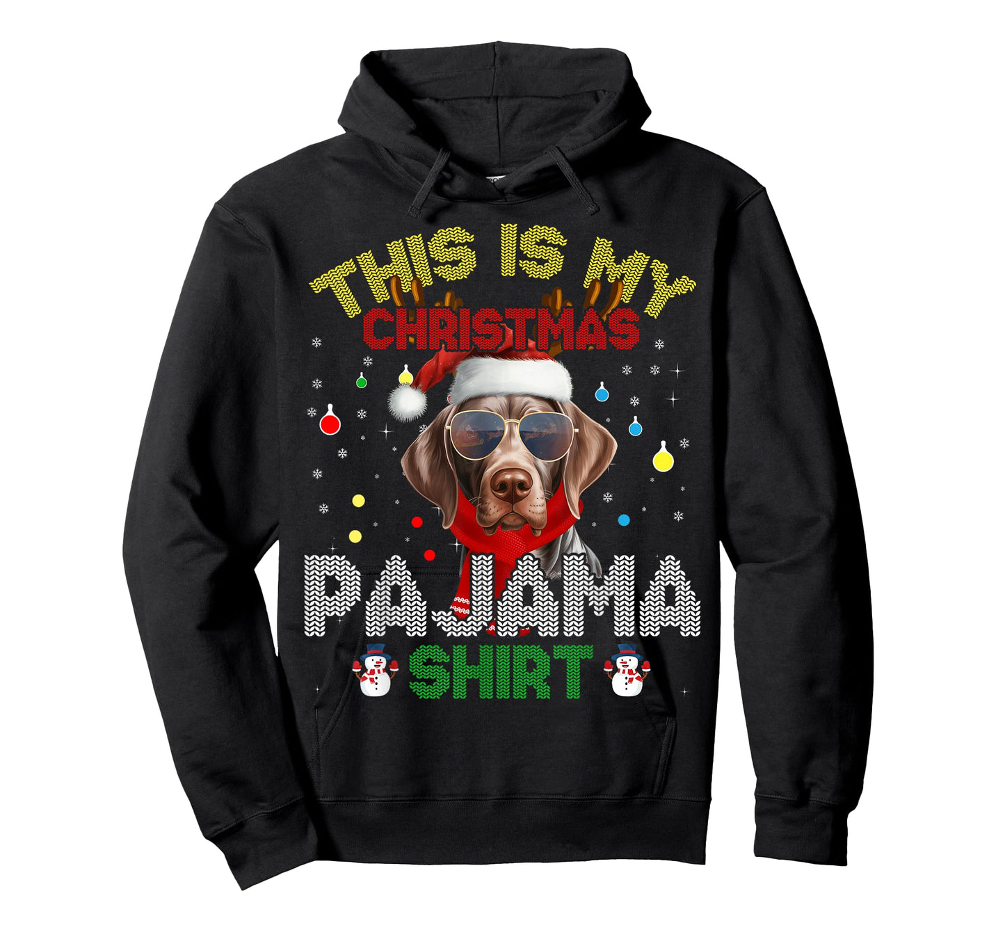 German Shorthaired Pointer Christmas Pajama Xmas Matching T-Shirt