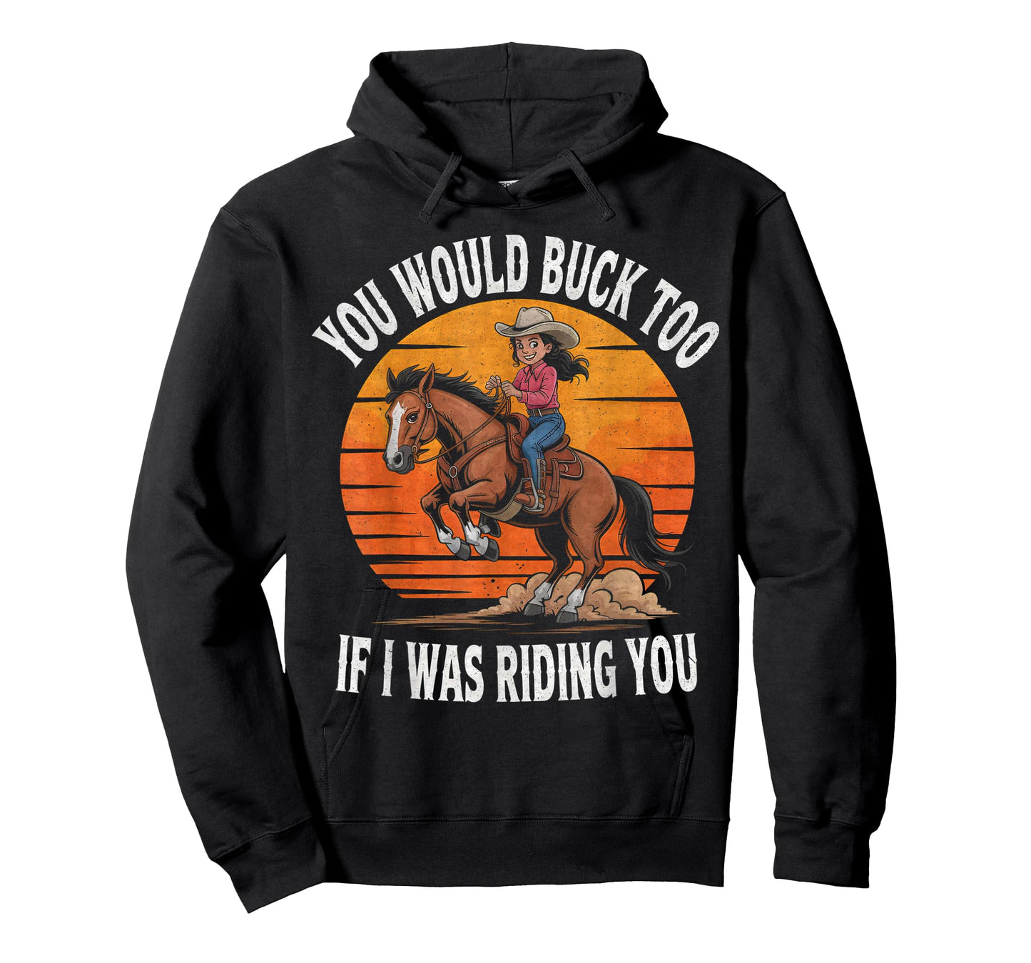 Funny Cowgirl Riding Rodeo Horse Country Western Girl T-Shirt
