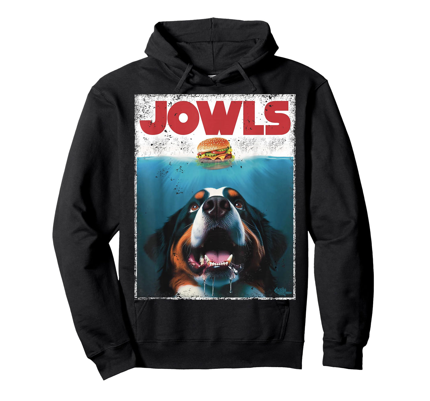 Funny Berner Jowls Burger Bernese Mountain Dog Mom, Dog Dad T-Shirt