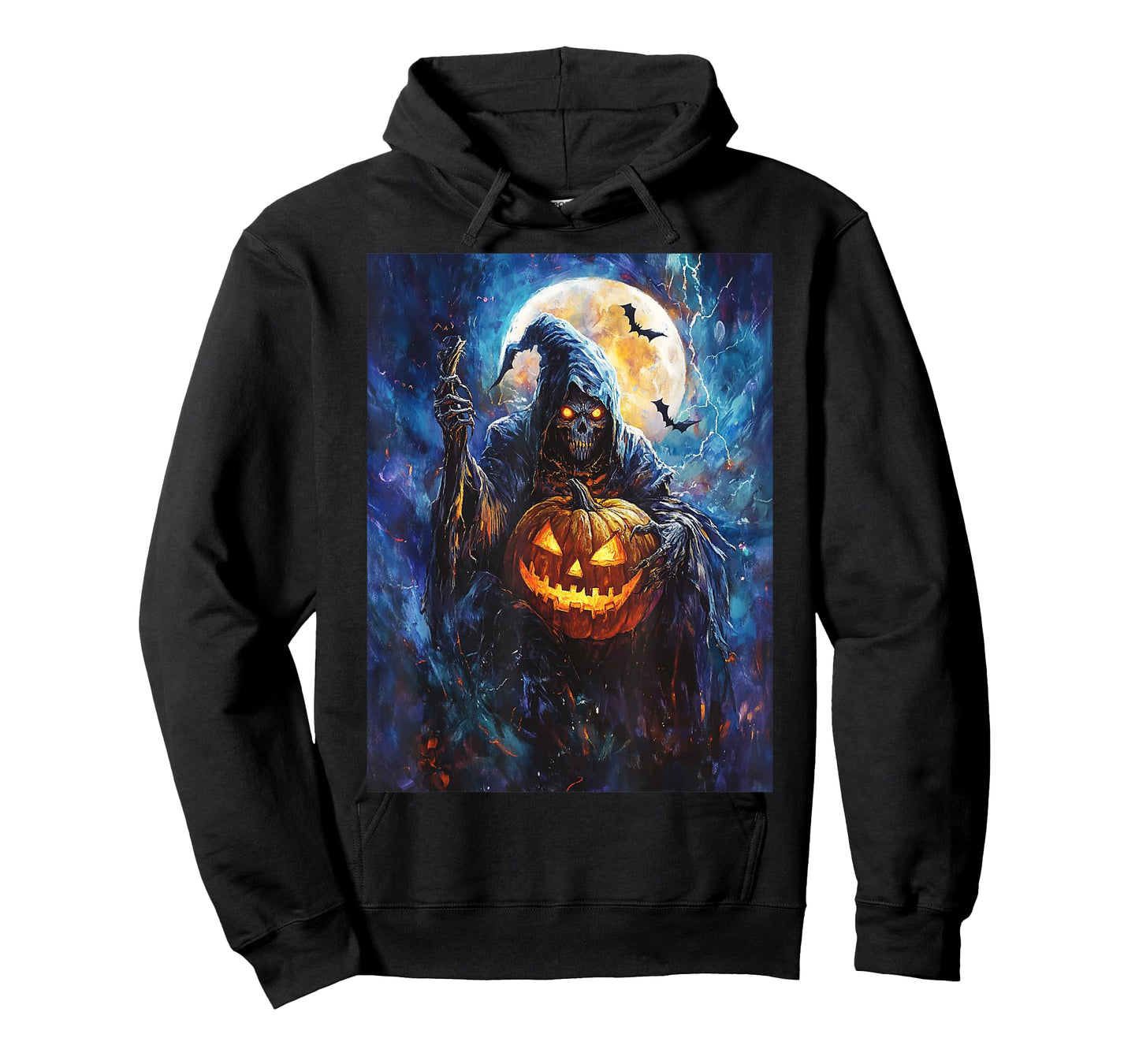 Halloween Spooky Pumpkin Design Scary Grim Reaper Halloween T-Shirt