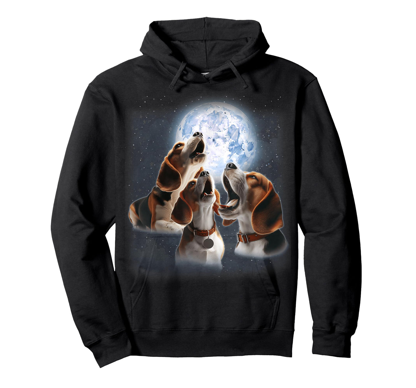 3 Beagles Howling At The Moon Funny Pet Beagle Dog Lover Kid T-Shirt