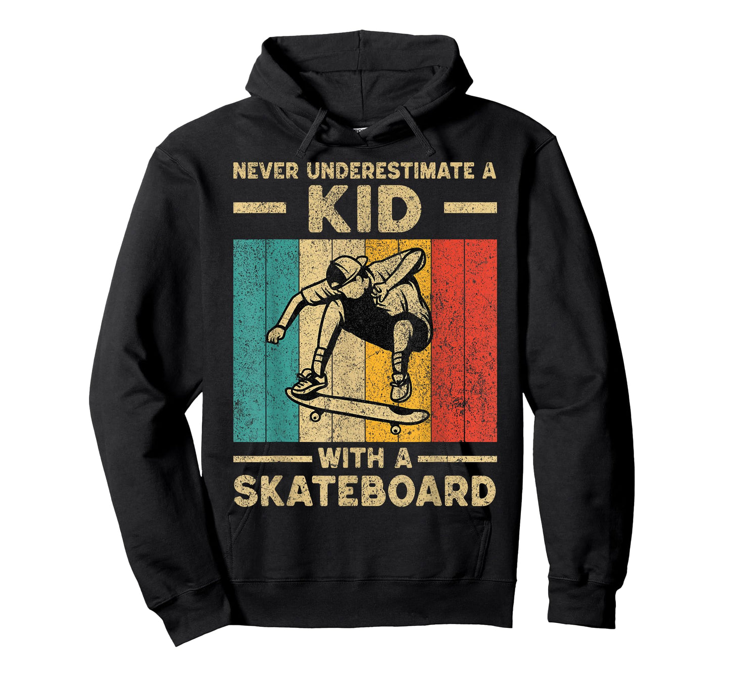 Never Underestimate A Kid with A Skateboard Skateboarding T-Shirt
