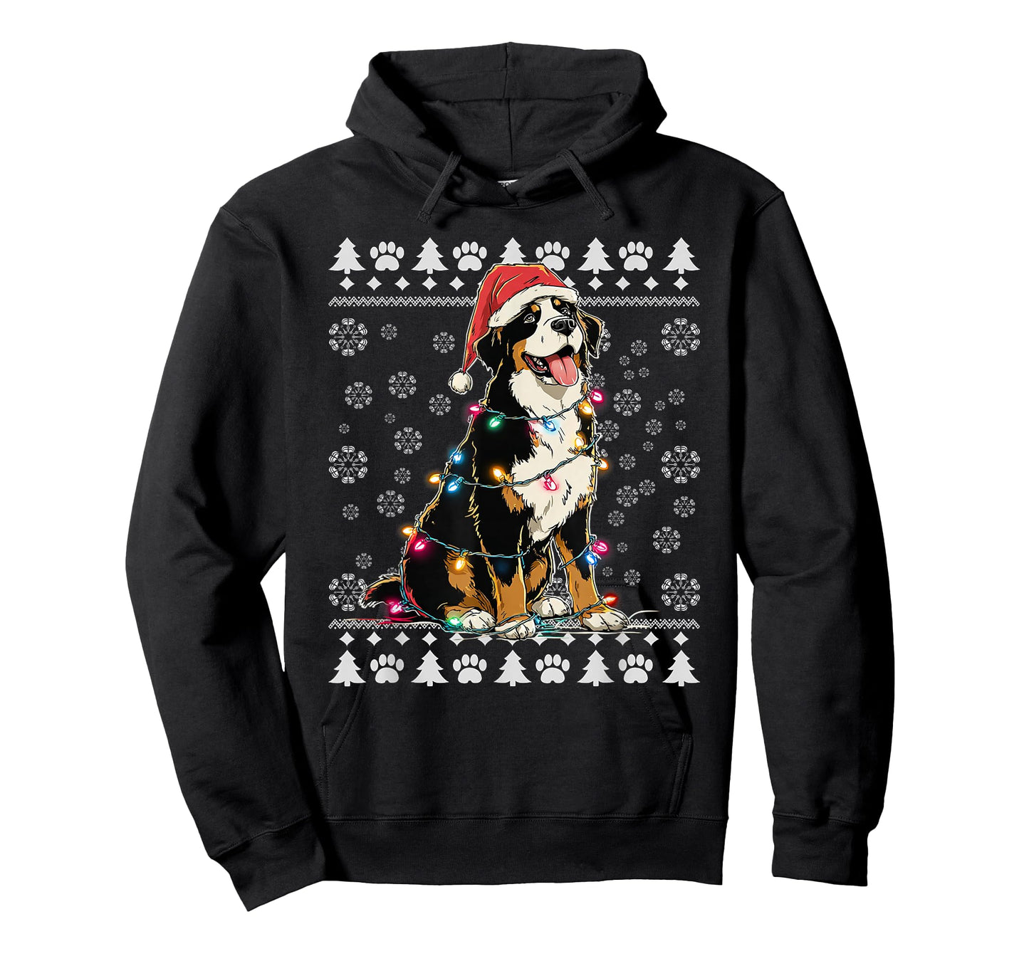 Bernese Mountain Christmas Ugly Sweater Funny Dog Xmas T-Shirt