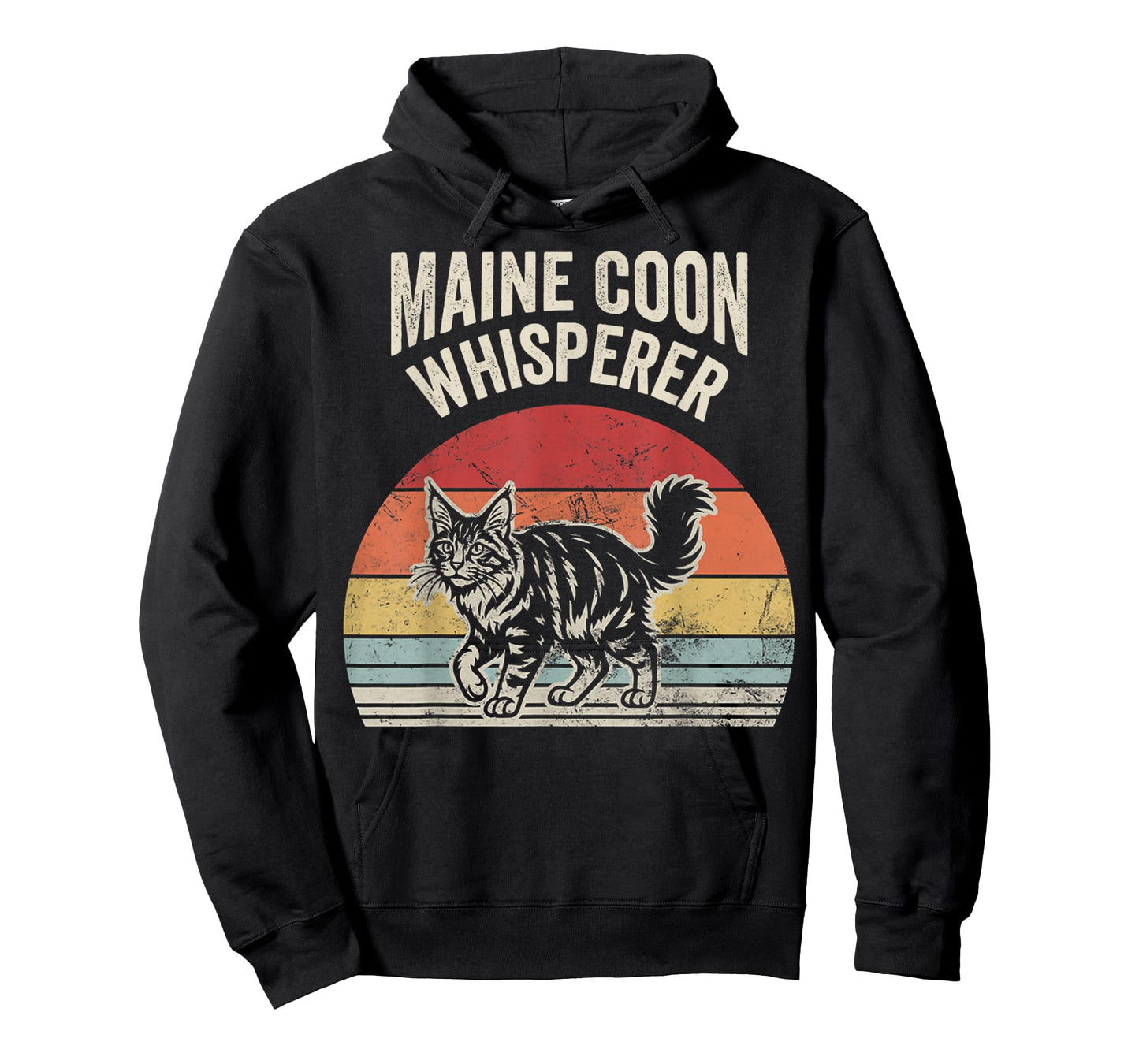 Maine Coon Whisperer Vintage Sunset Cat T-Shirt