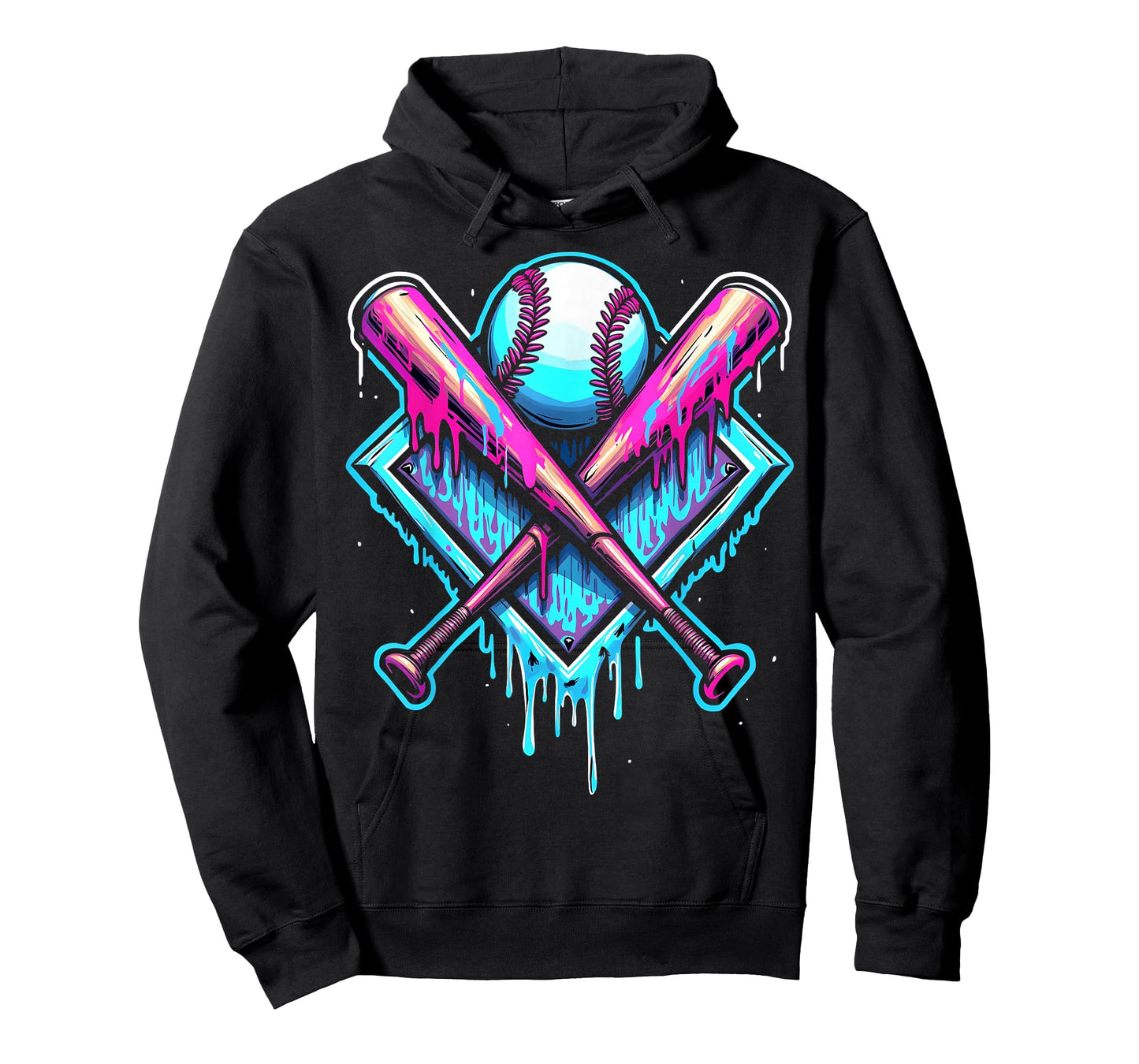 Baseball Drip Boys Home Plate Ice Cream Drip Players & Fans T-Shirt