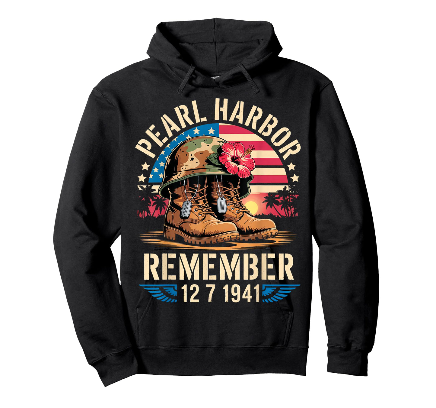 Vintage Hawaii USA Flag Tee, Pearl Harbor Memorial Day Gifts T-Shirt