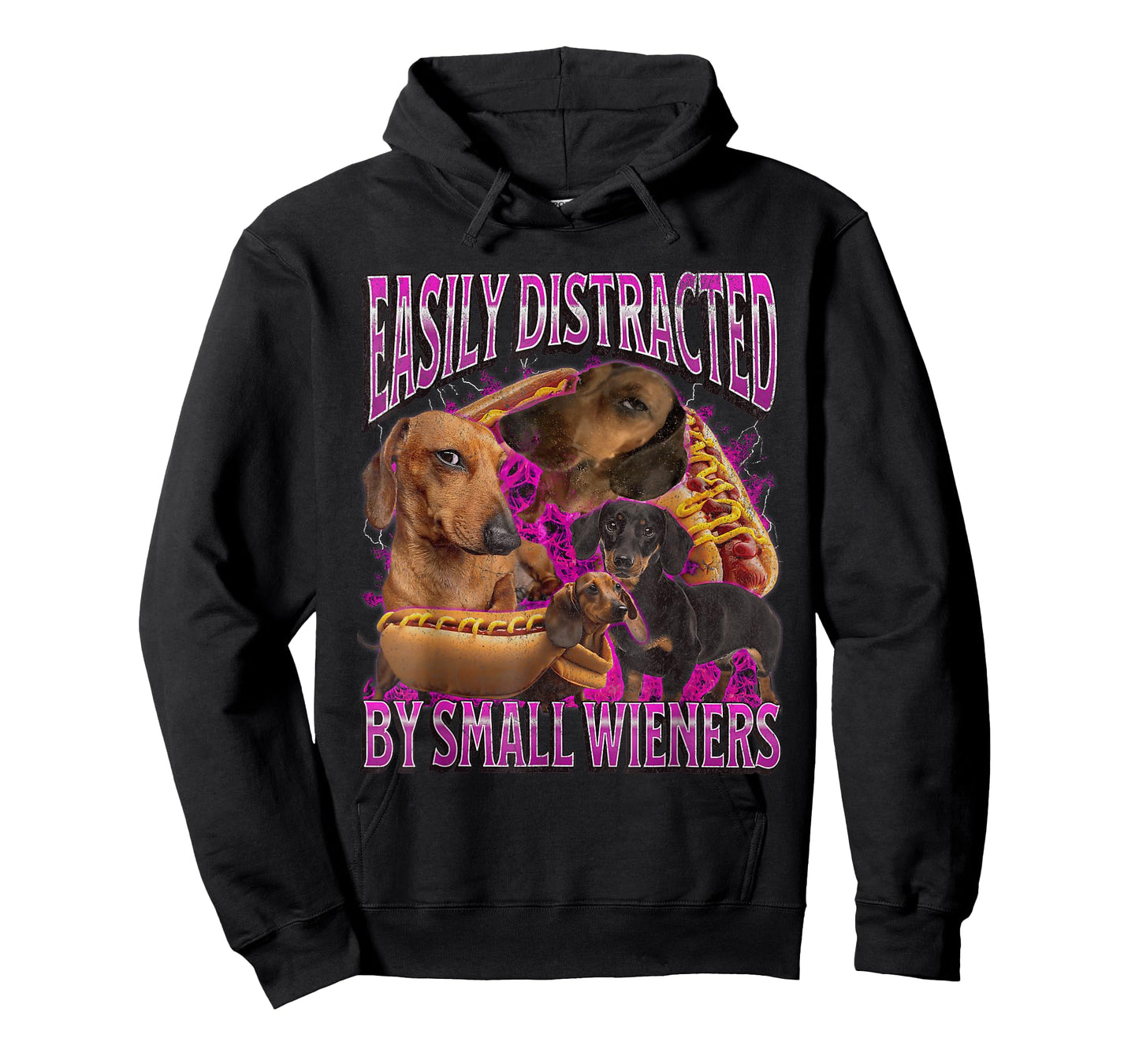 Easily Distracted by Small Weiners Dachshund Humor Women Men T-Shirt