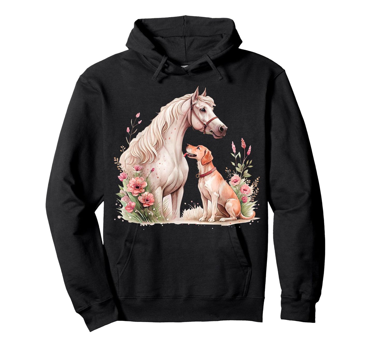 Horse And Dog Silhouette Love Harmony T-Shirt