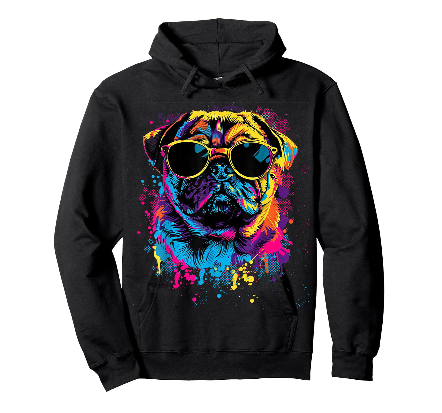 Pug Dog Lovers Design Colorful Pop Art Pug T-Shirt