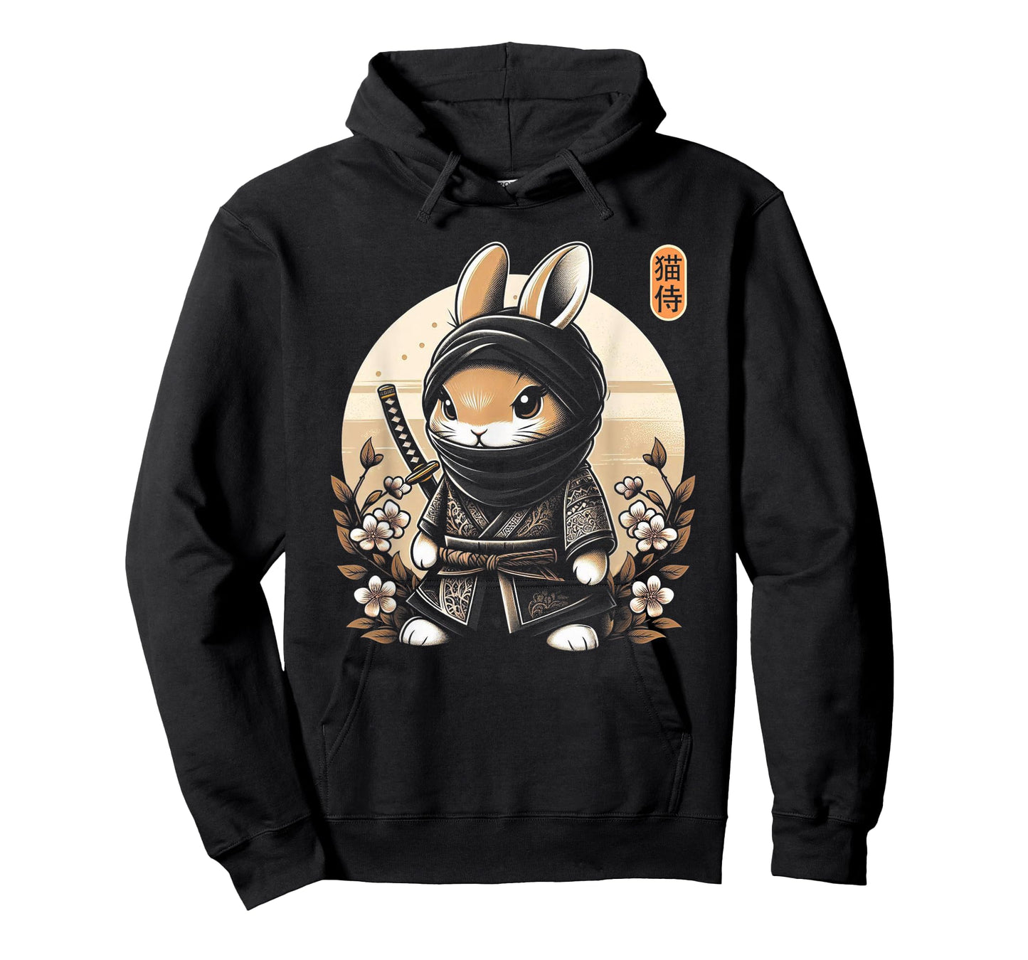 Japanese Samurai Ninja Rabbit Tattoo Japanese Kawaii Art T-Shirt