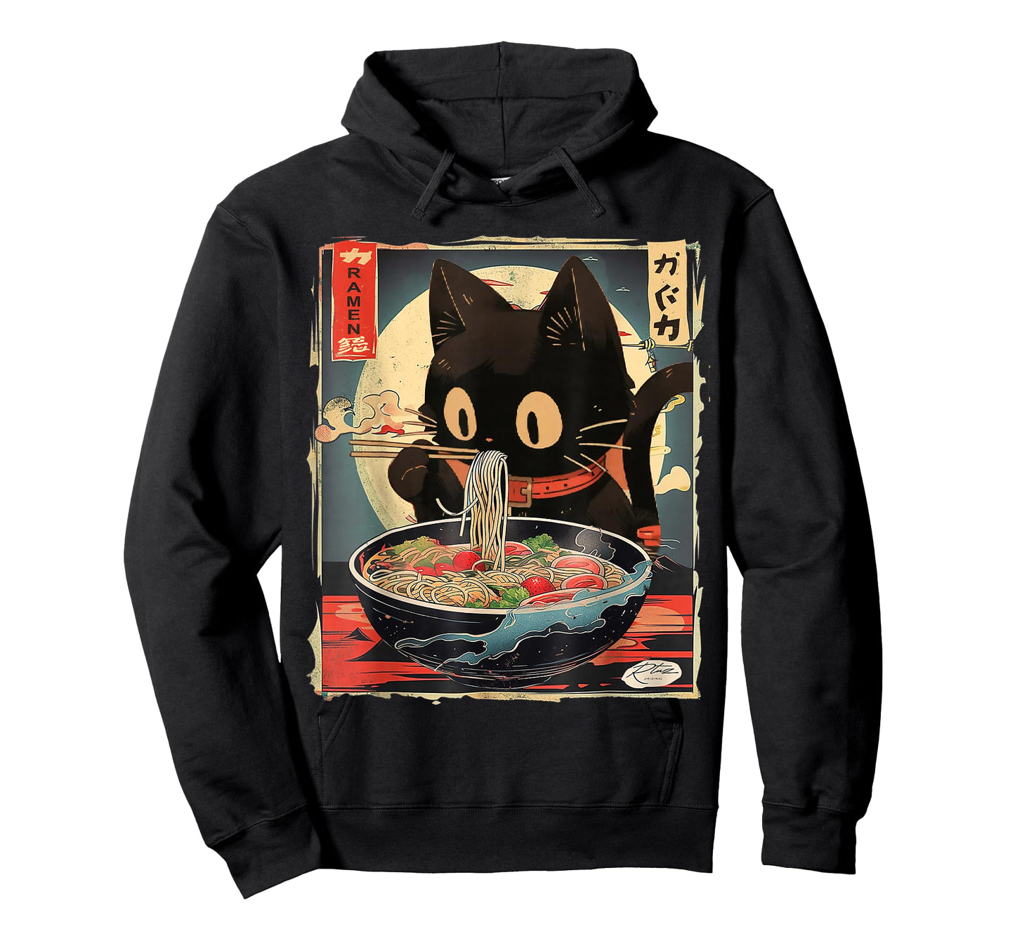 Cat Ramen Manga Anime for Kids Boys Girls Teens Kawaii Cat Eating Ramen Noodles Anime Gift Girls Teens T-Shirt