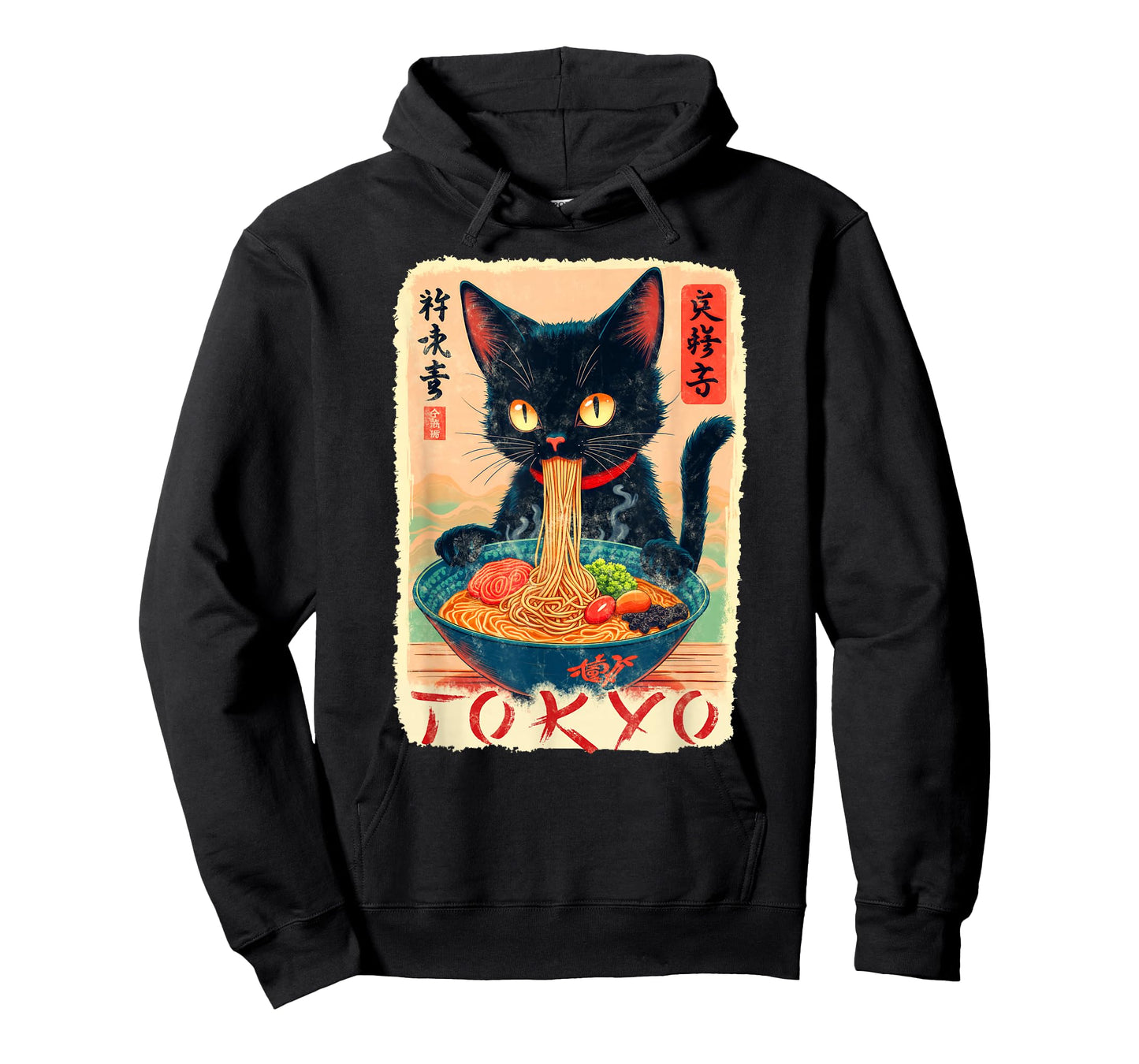 Tokyo cat Ramen Noodles Japanese Culture T-Shirt