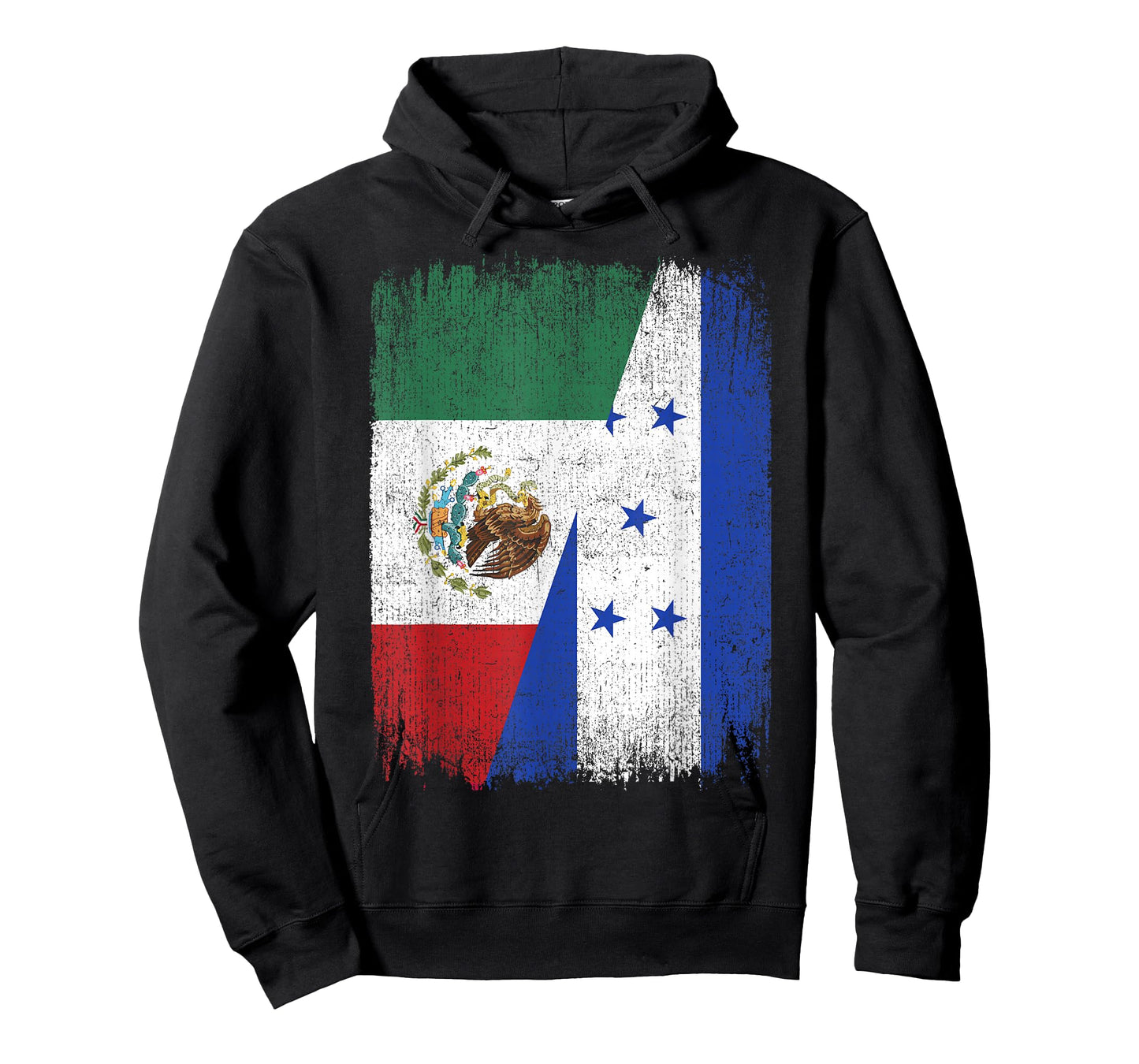 Half Mexico Honduras Flag Mexican Honduran Roots T-Shirt