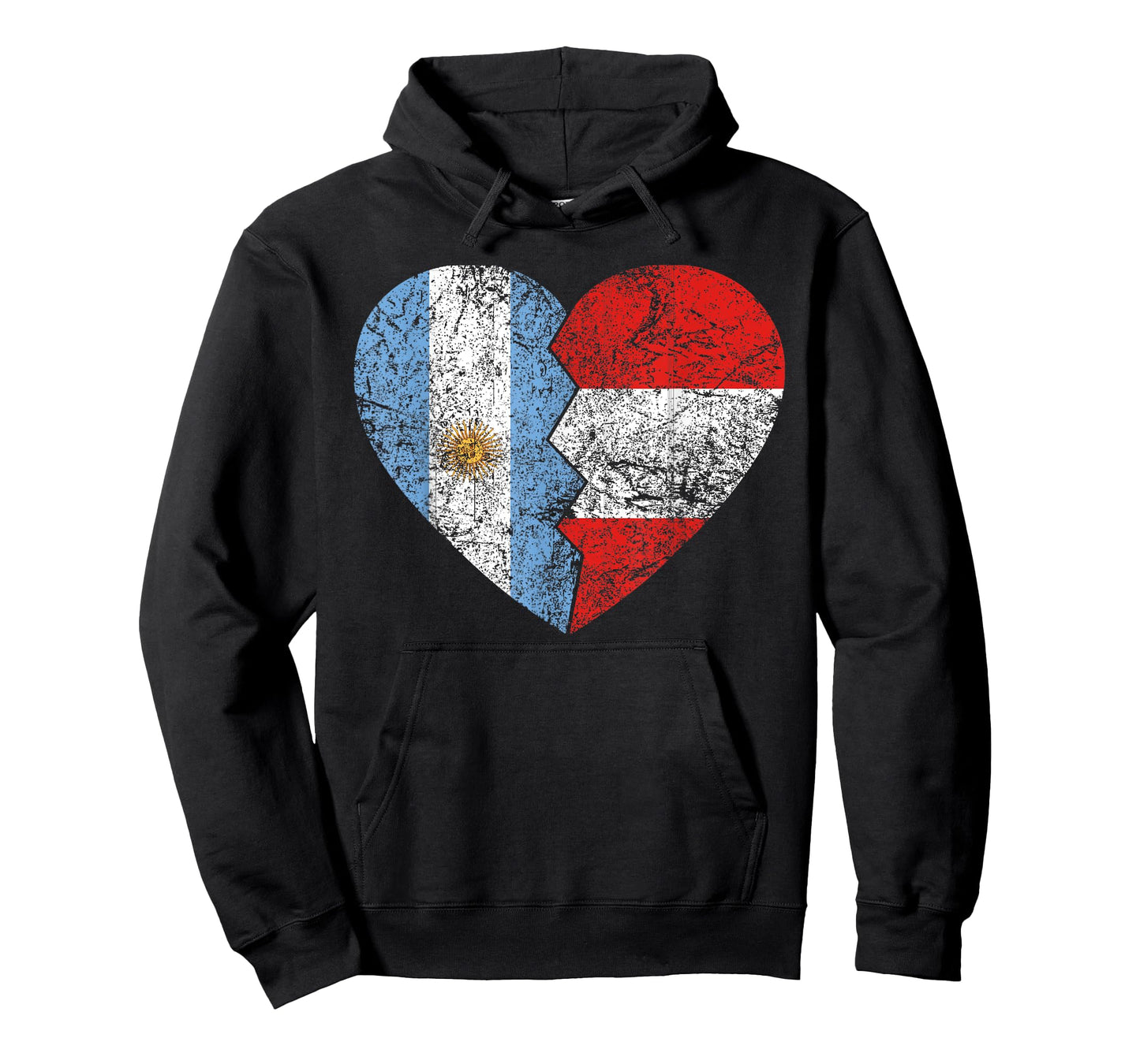 Peruvian Argentinian Flag Heart | Argentina Peru Flag Roots T-Shirt