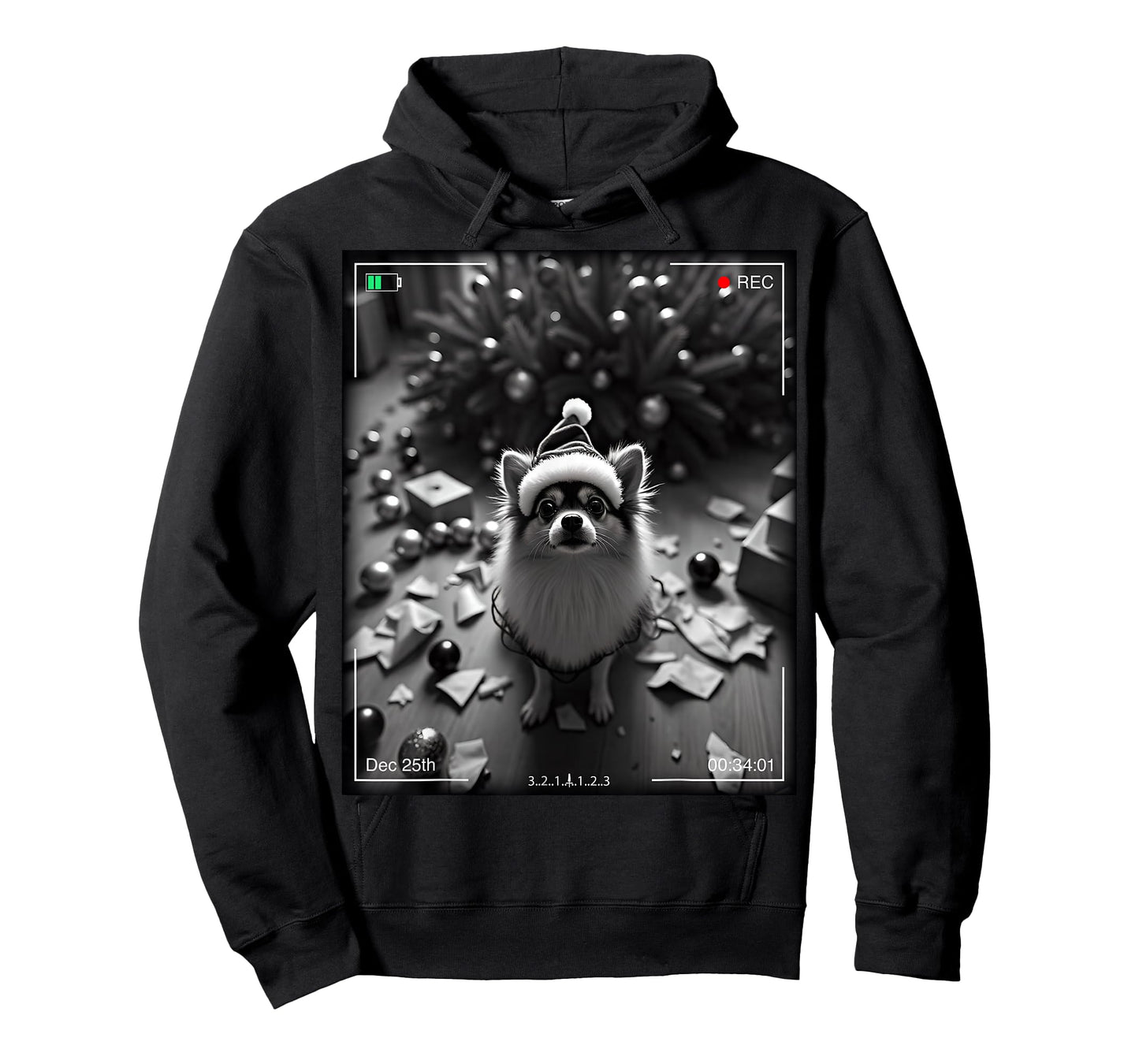 Christmas Pomeranian Caught On Camera T-Shirt