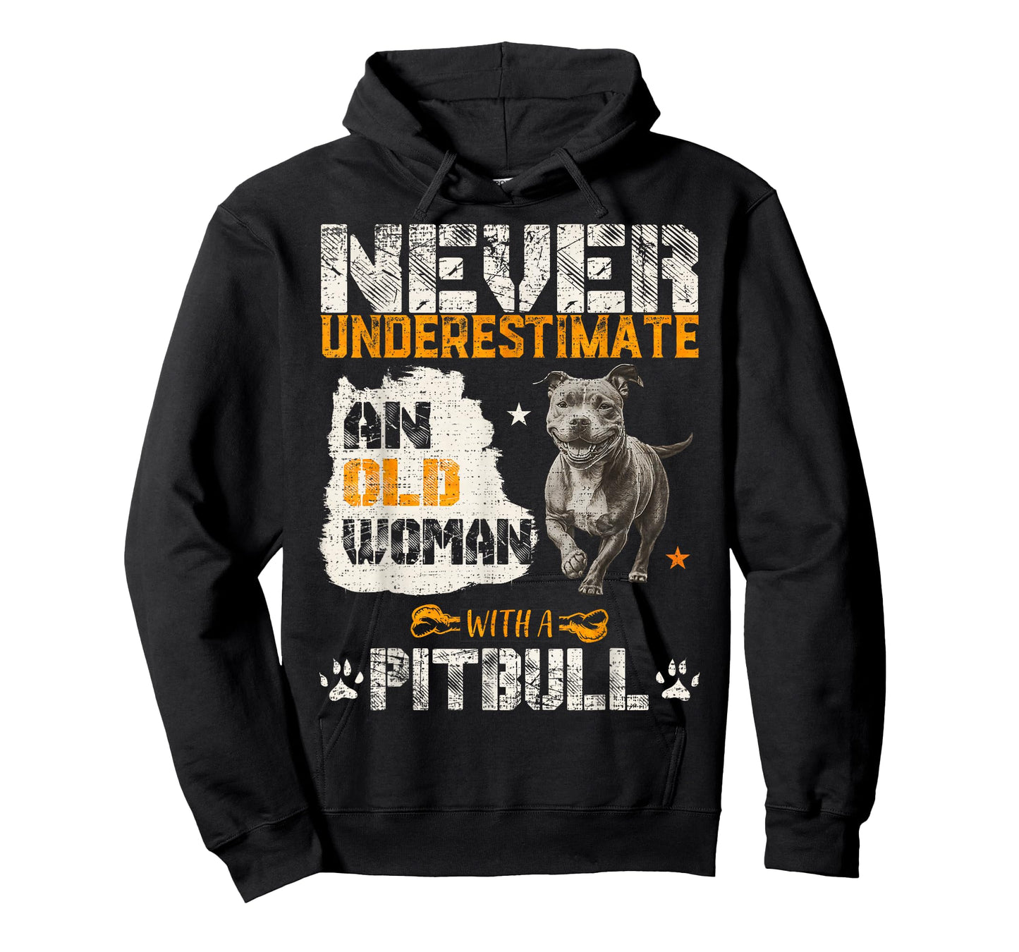 Never Underestimate An Old Woman With A Pitbull, Pittie Love T-Shirt