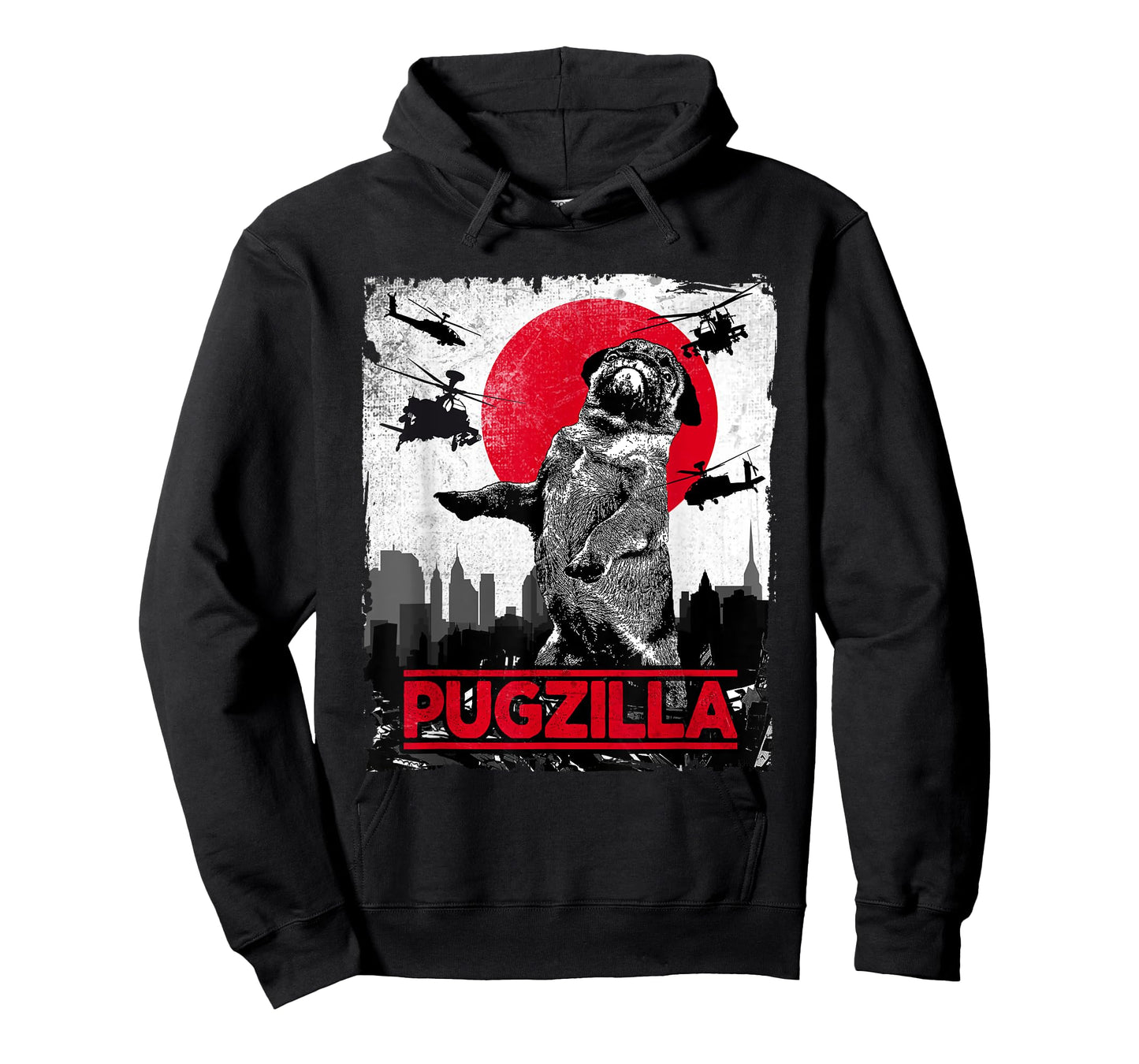 Funny Pugzilla Pug Dog T-Shirt