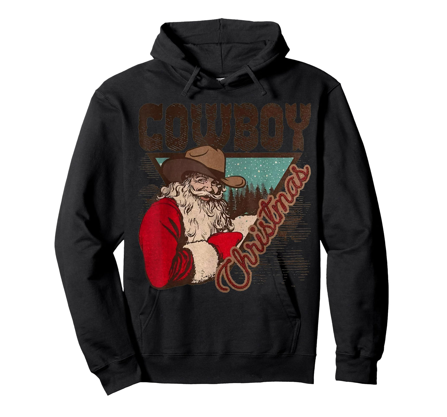 Cowboy Santa Claus Merry Christmas Western Country T-Shirt
