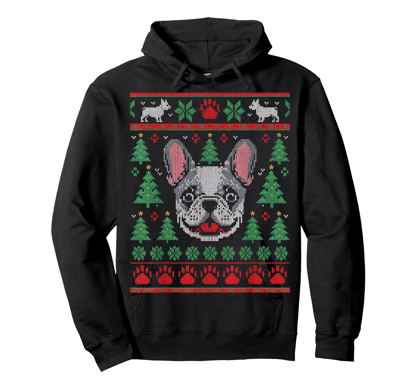 French Bulldog Merry Frenchie Dog Ugly Christmas Sweater T-Shirt