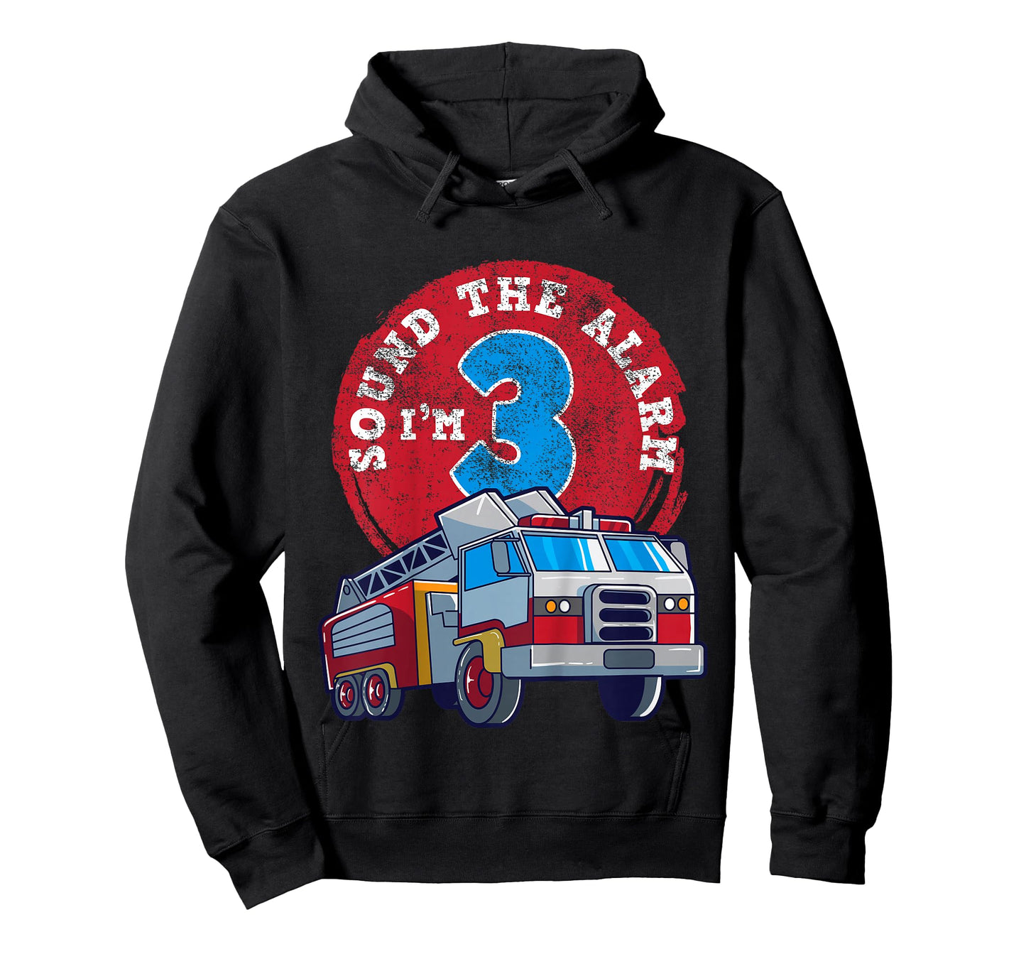 3rd Birthday Three Years Old Firetruck Firefighter Gift T-Shirt