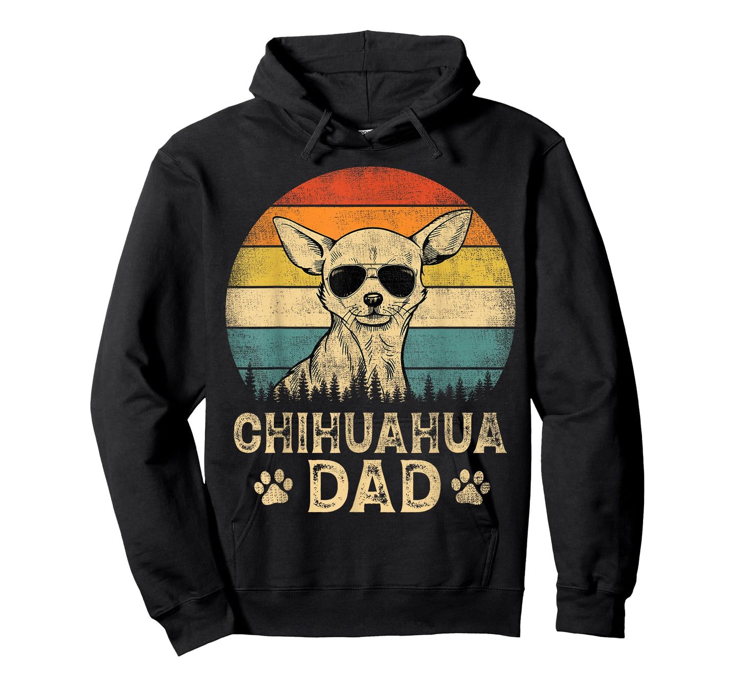 Vintage Chihuahua Dad Dog Lovers Father's Day Tee T-Shirt