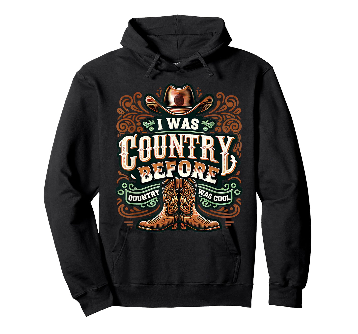 I Was Country Before Country Was Cool Funny Western T-Shirt