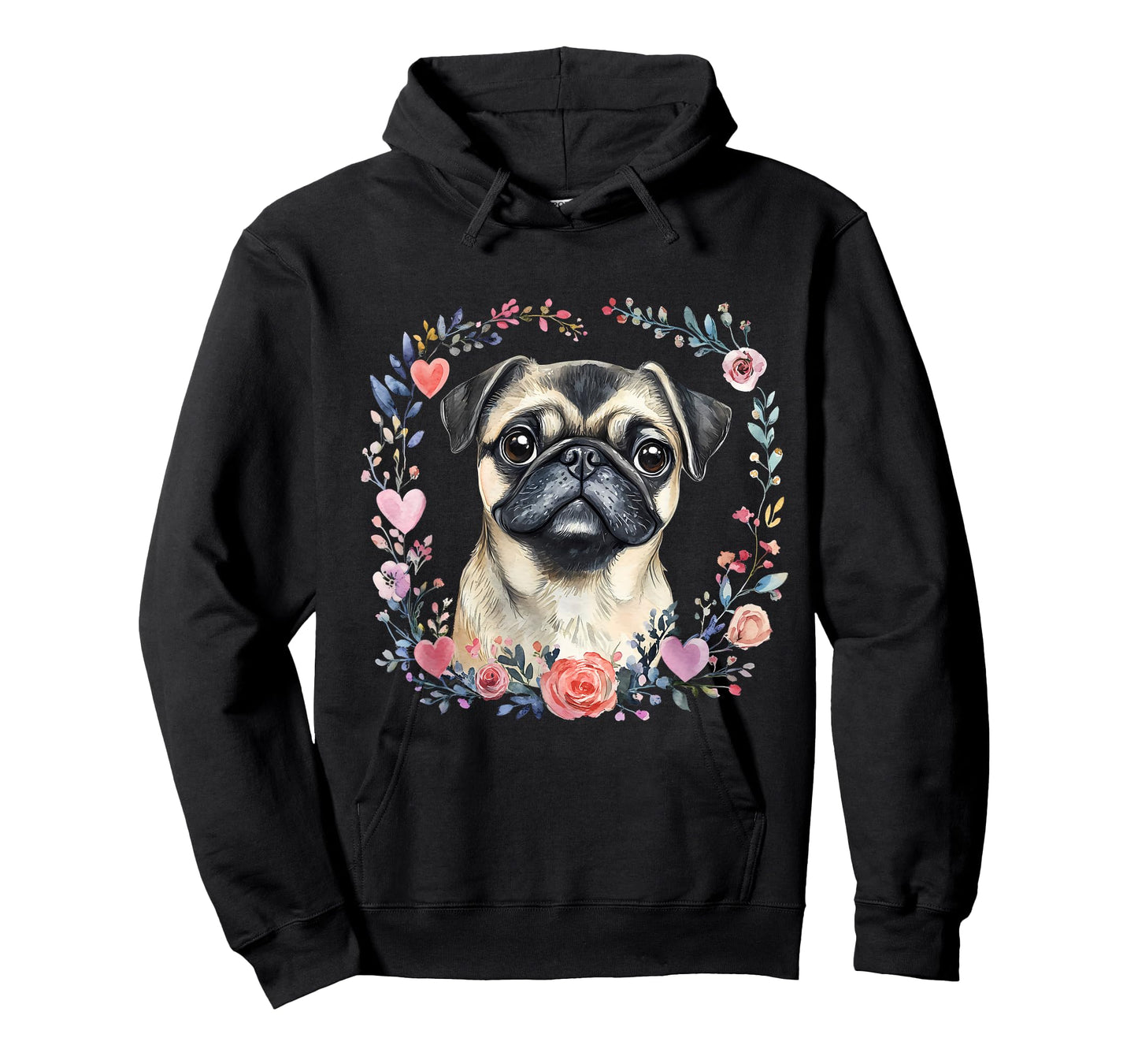 Pug Owner Colorful Portrait Dog Animal Cute Pug Lover T-Shirt
