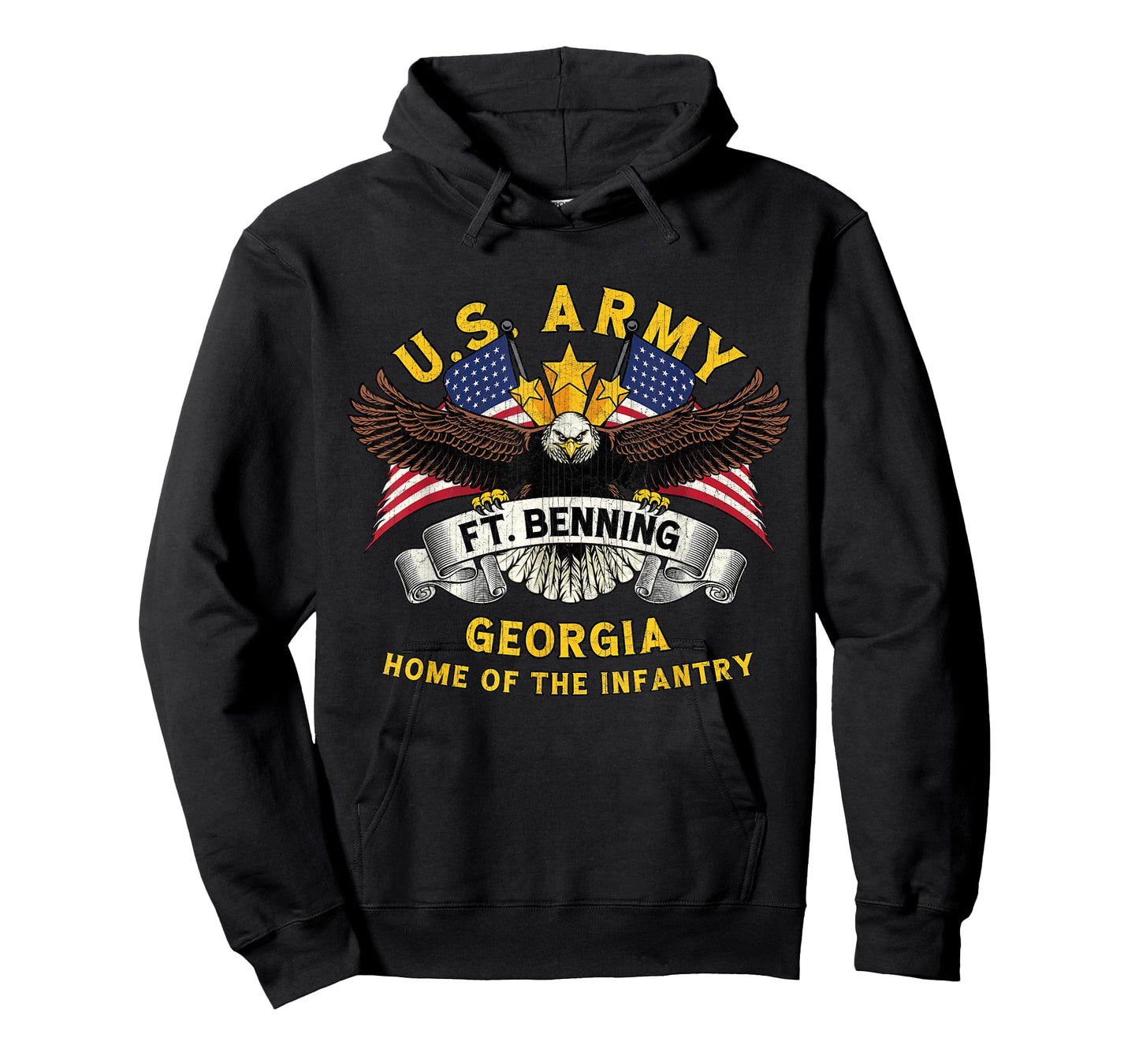 Fort Benning Georgia GA Vintage Military Base Veterans Day T-Shirt