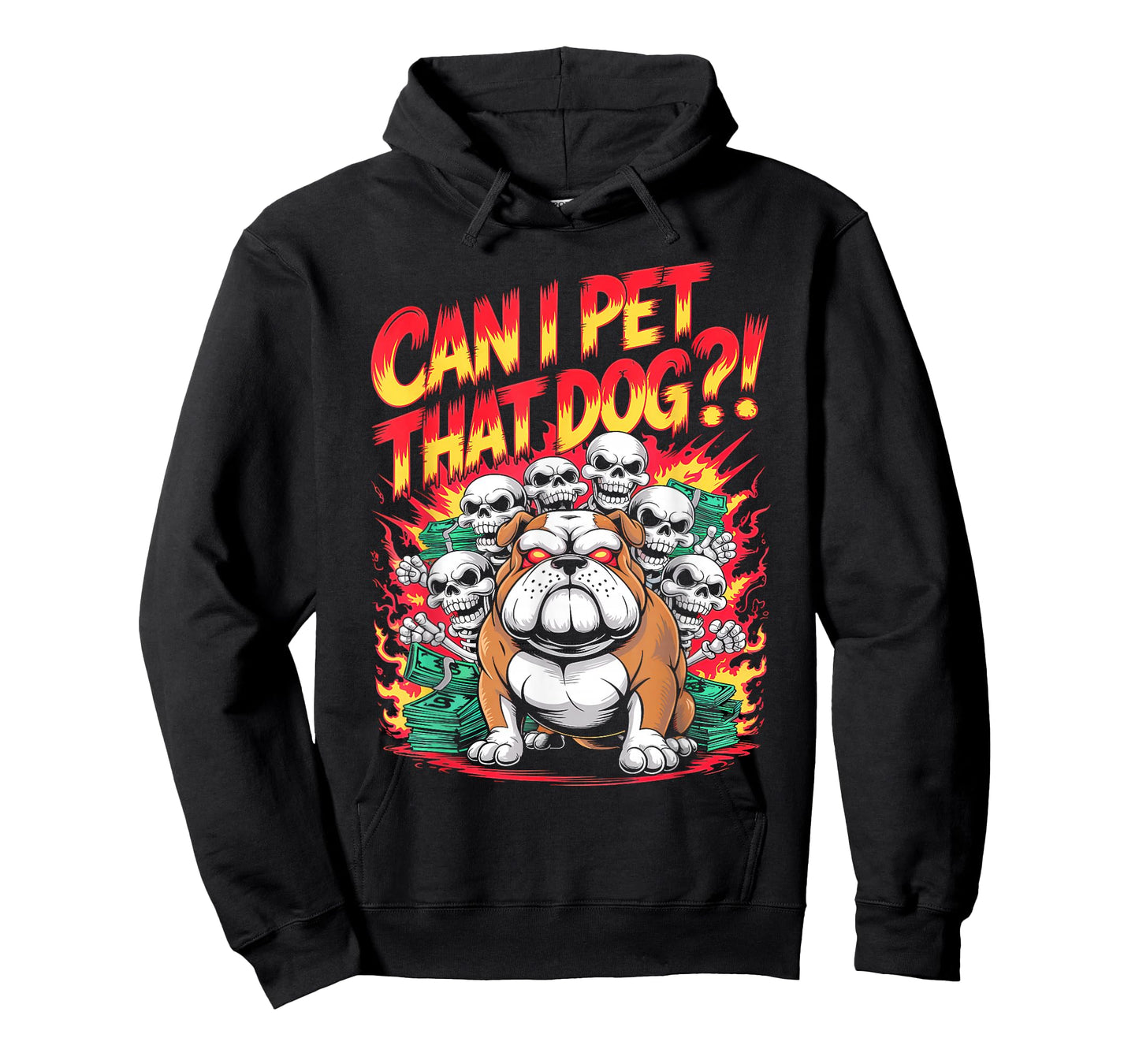 Can I Pet That Dog?! Cute Skeleton Halloween Bulldog Bootleg T-Shirt