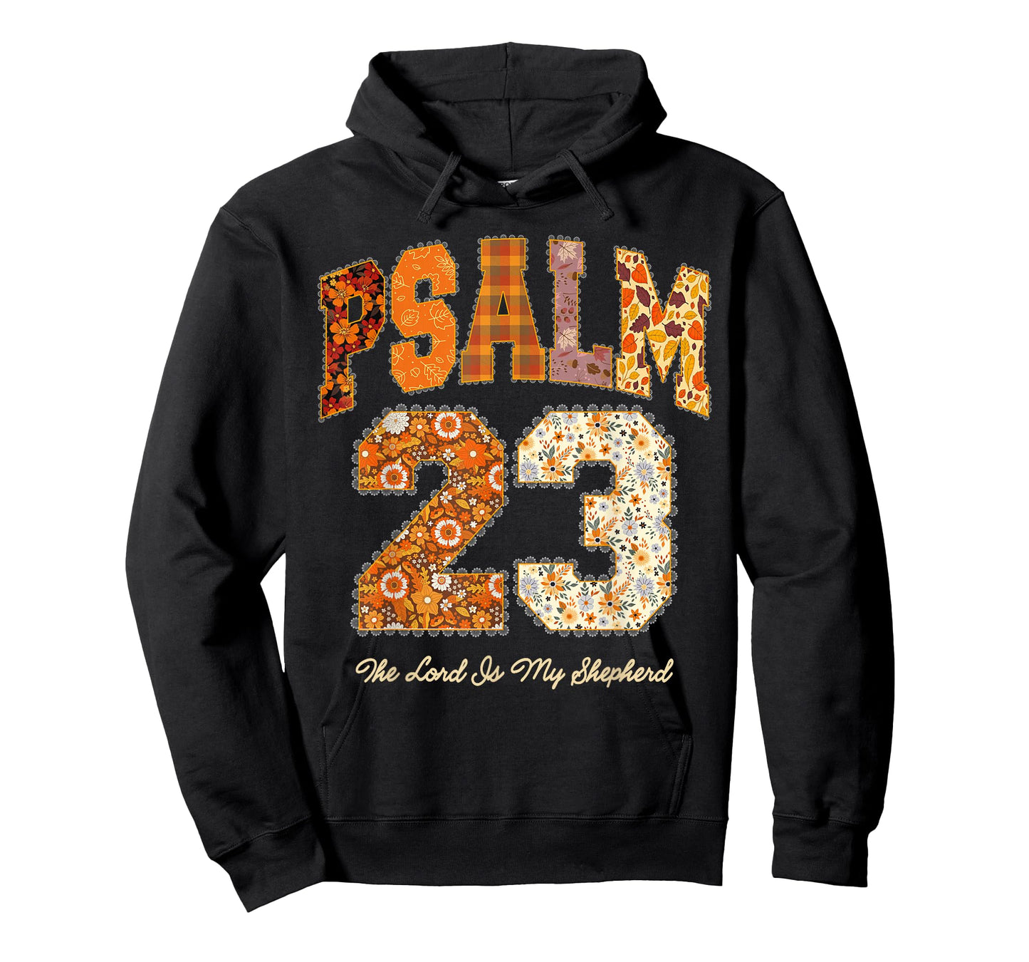 Fall Psalm 23,The Lord is My Shepherd,Thanksgiving Christian T-Shirt