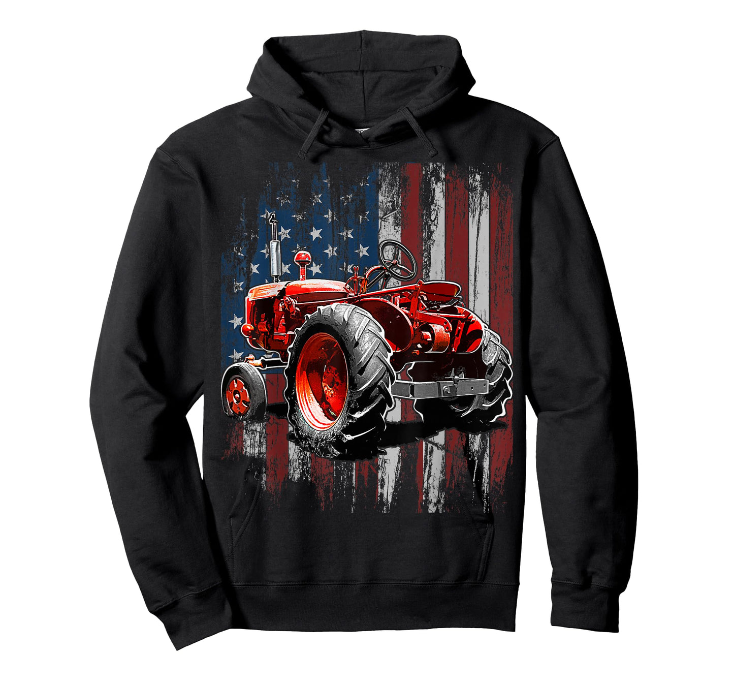 Patriotic Tractor American Flag Tractor Farmer Farm Gift Men T-Shirt