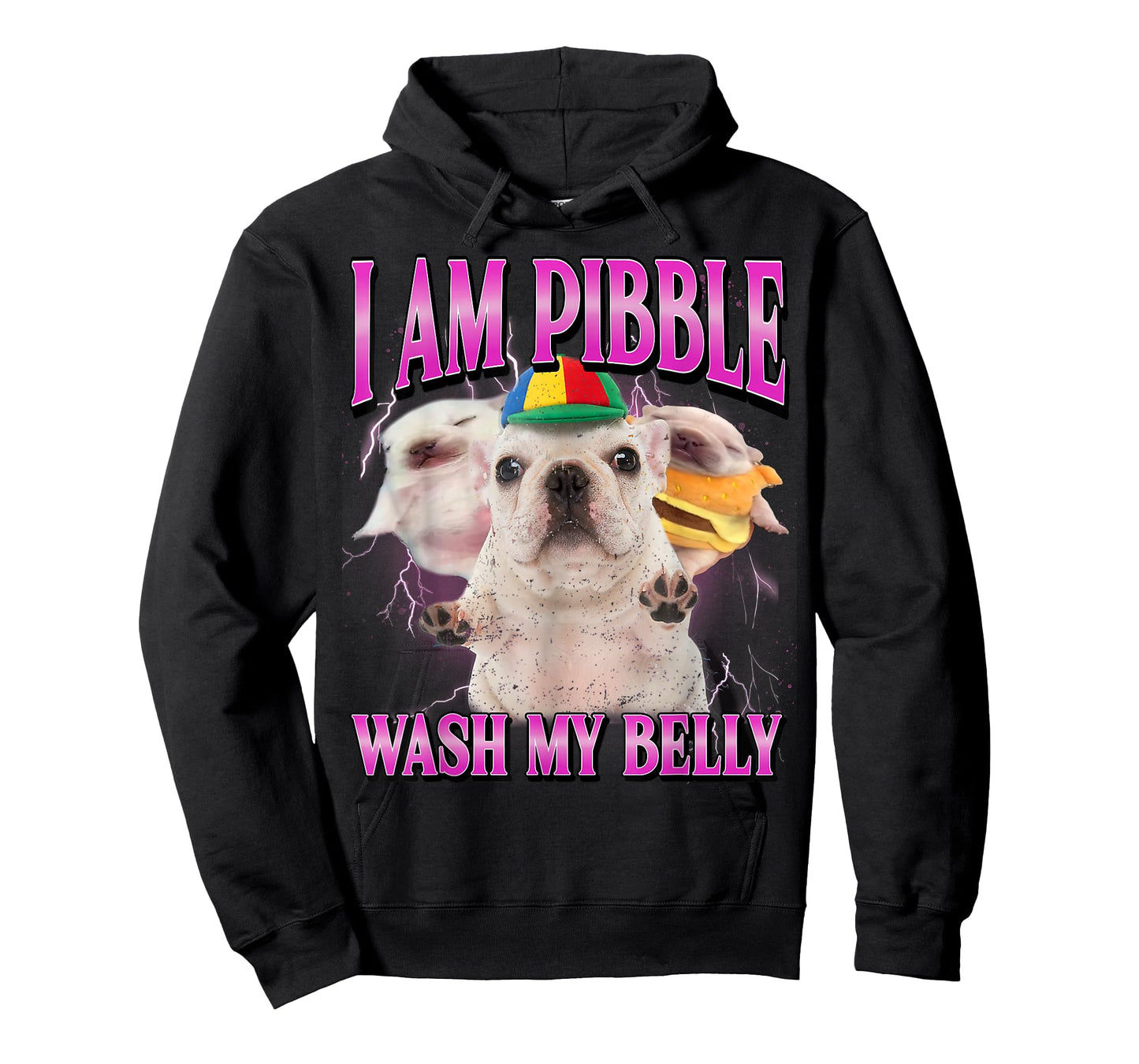 I am Pibble Dog Puppy Wash Clean My Belly Funny Dog Meme T-Shirt