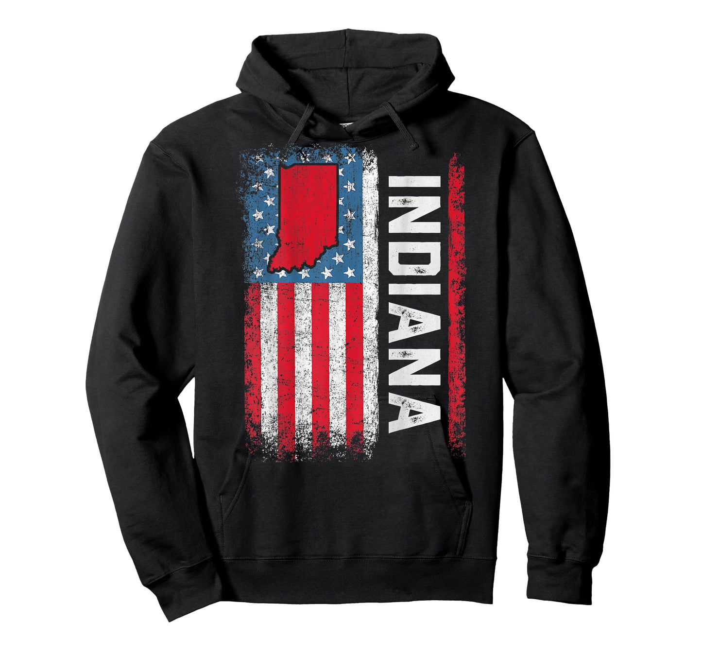 Vintage Indiana State USA Flag Shirt Indiana (On Back) T-Shirt