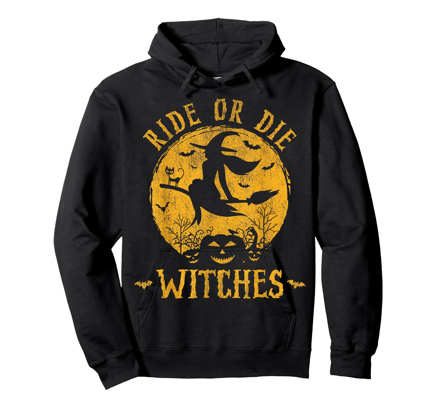 Womens Ride or Die Gothic Witches Halloween 2025 T-Shirt