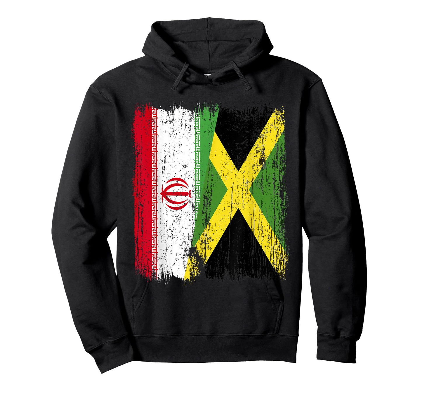 Iran Jamaica Half Flag Iranian Jamaican Heritage T-Shirt