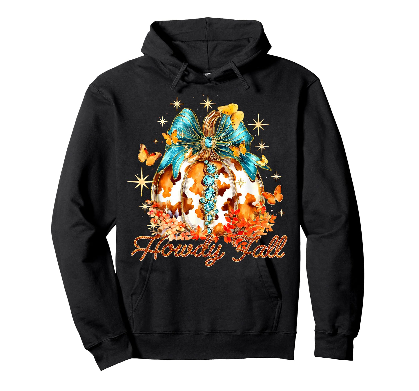 Howdy Fall Western Pumpkin Season Autumn Leaves Thanksgiving T-Shirt