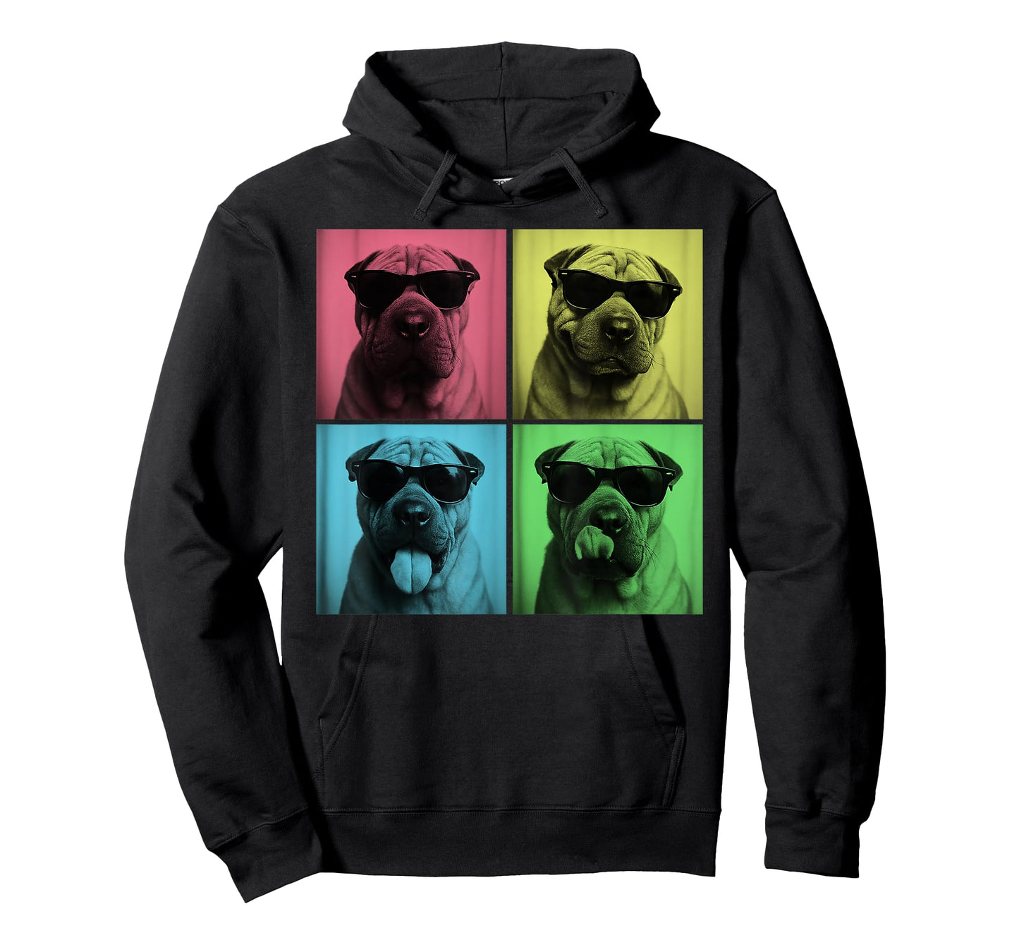 Shar Pei Pop Art Funny Dog Lover Sharpei Photo Booth T-Shirt for Men Women Kids