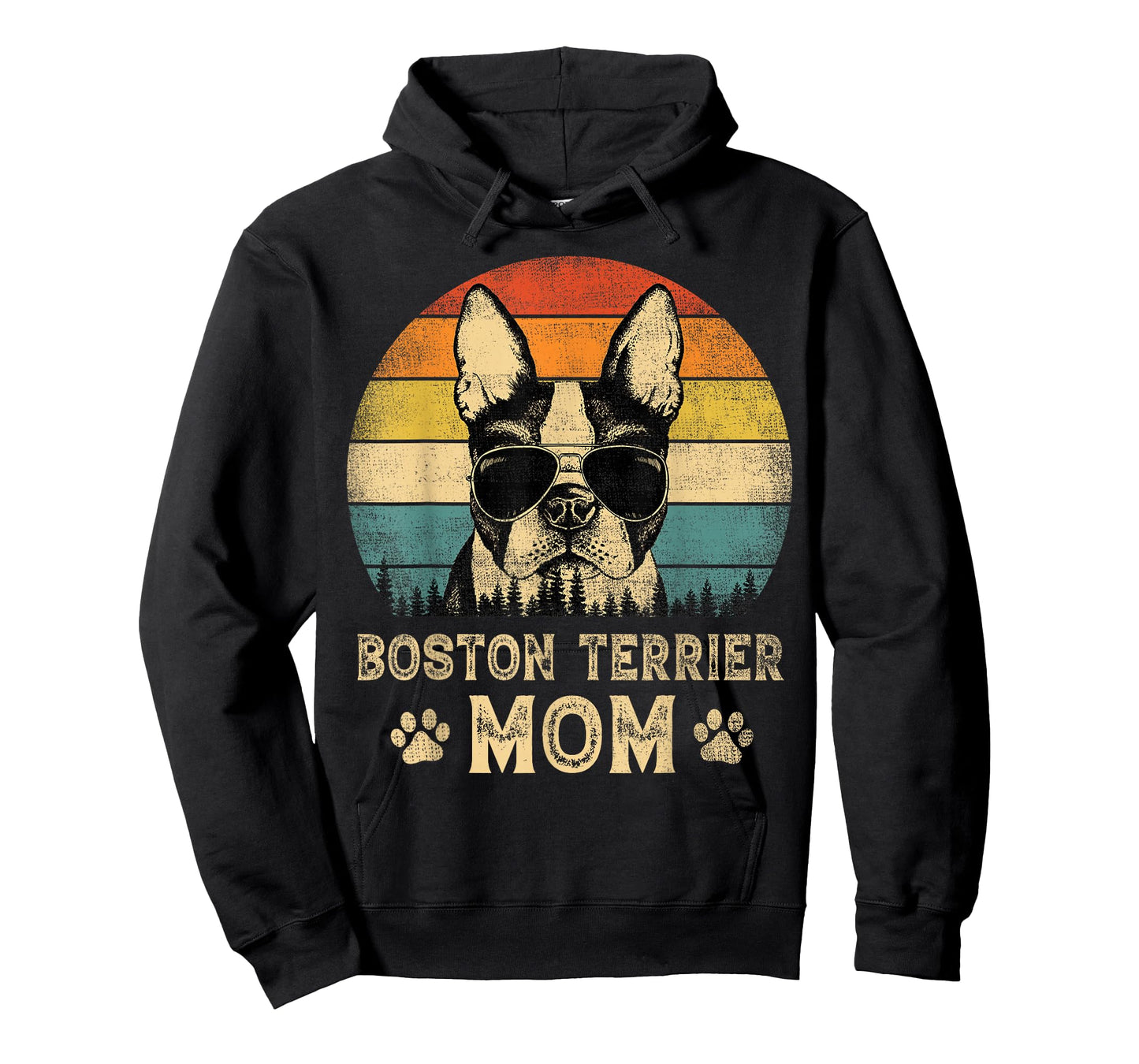 Vintage Boston Terrier Mom Dog Lovers Mother's Day T-Shirt