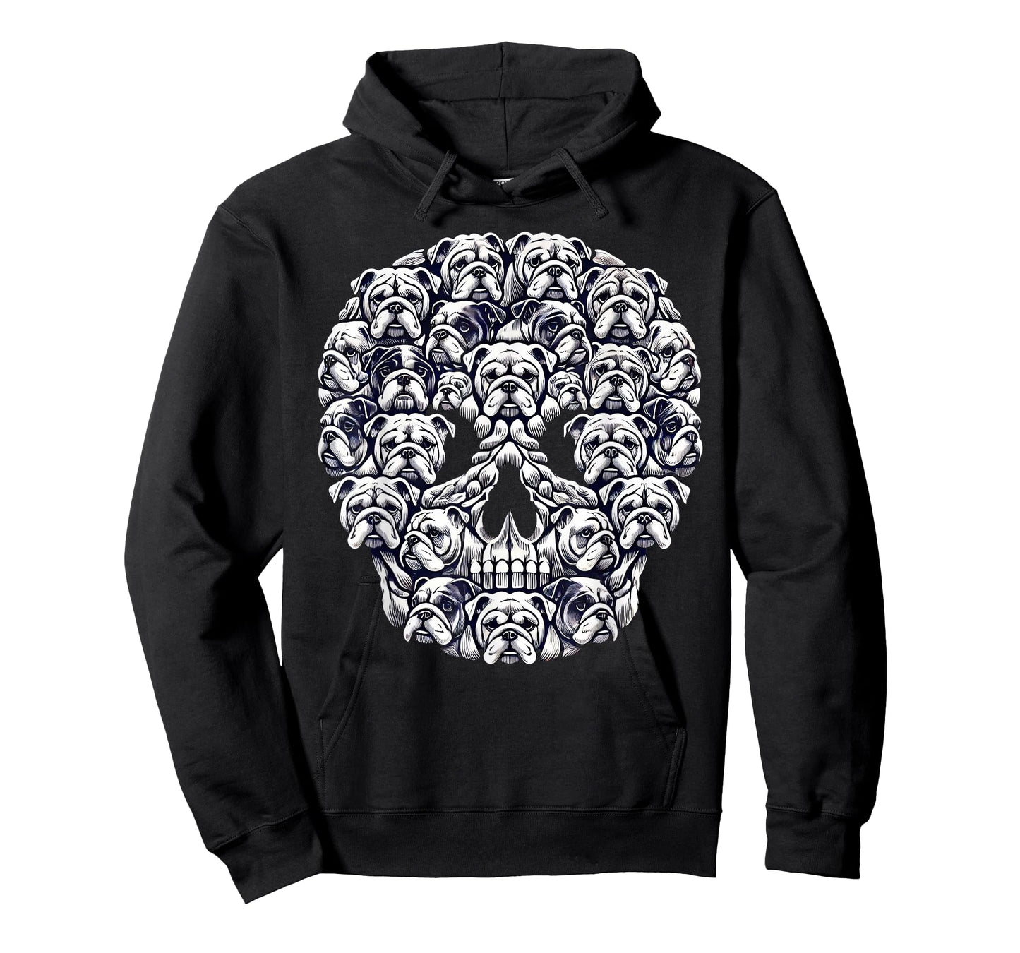 English Bulldog Dog Skull Halloween T-Shirt