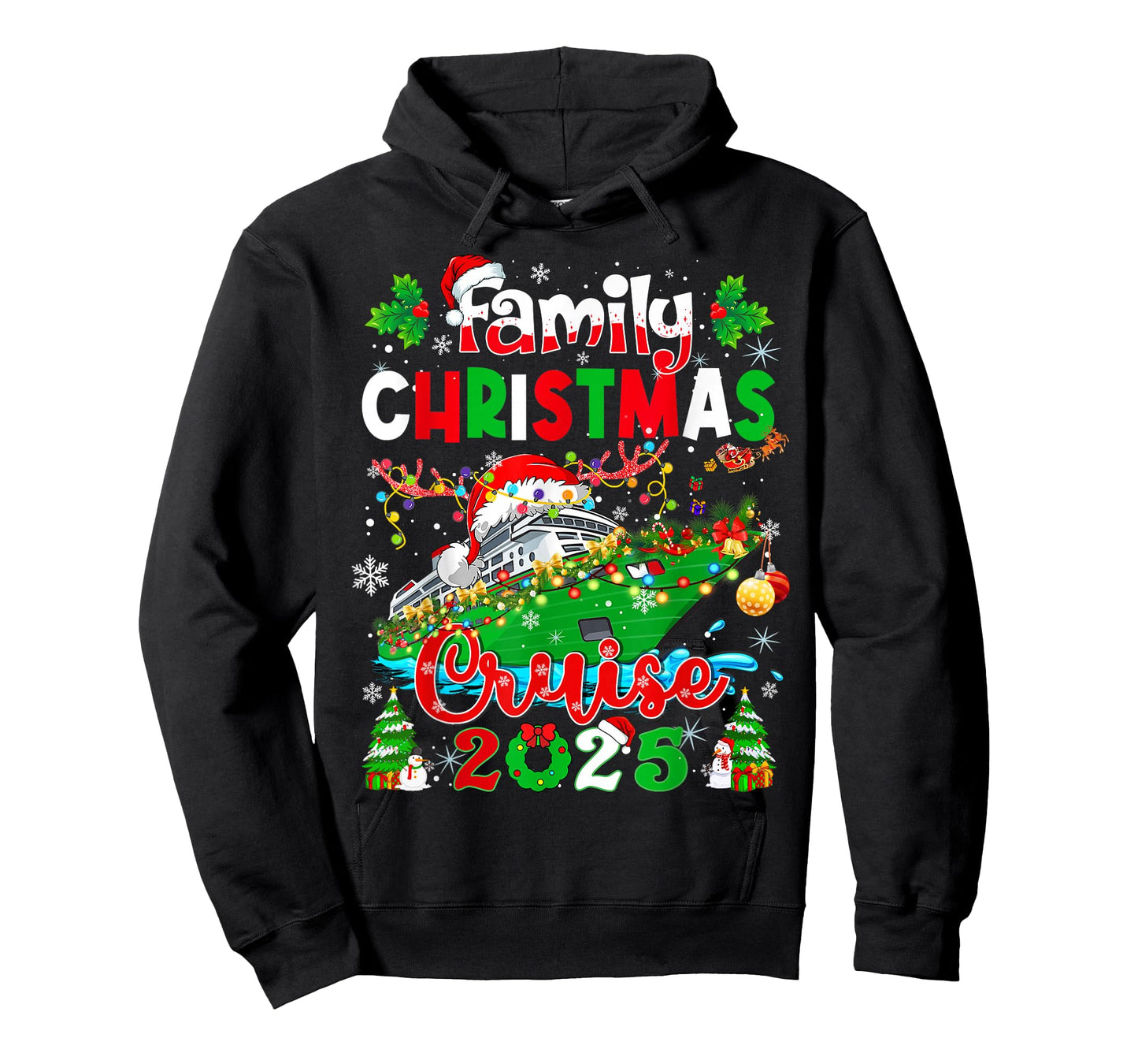 Family Christmas Cruise 2025 Matching Family Cruise Holiday T-Shirt