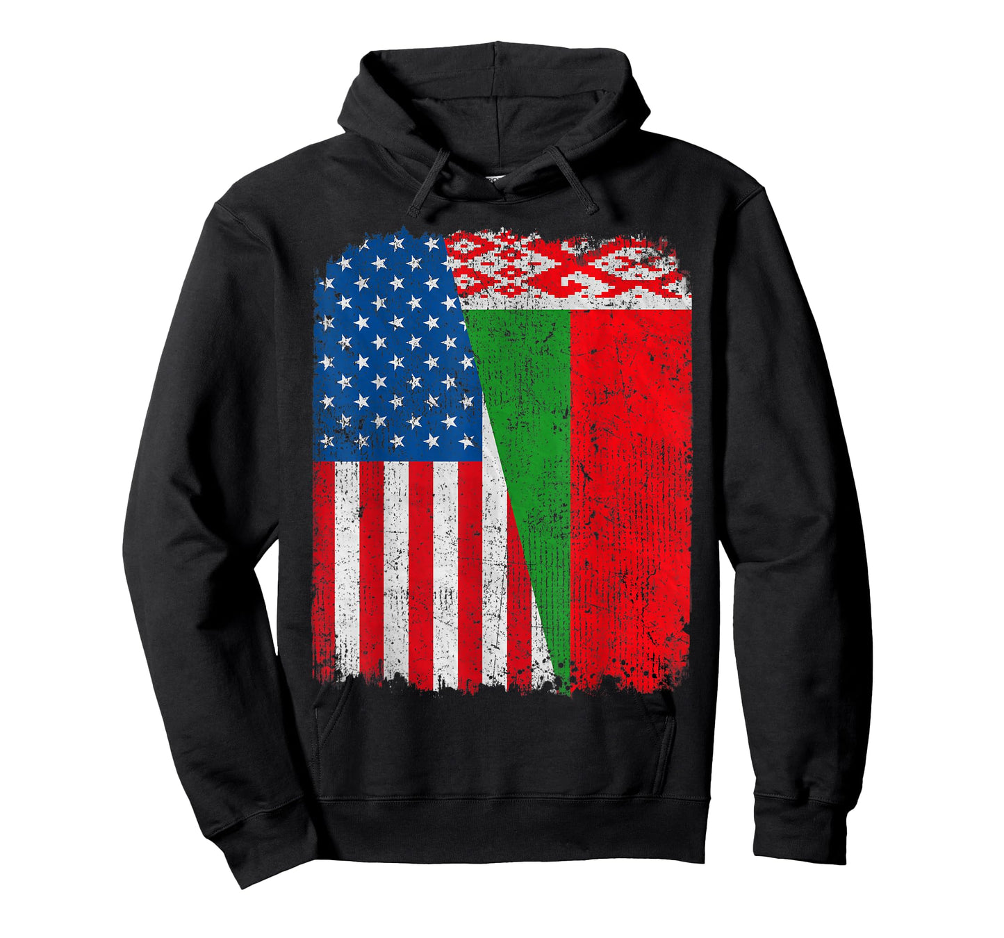 Belarusian American Flag Half USA Belarus Root Proud T-Shirt for Women Kids Men