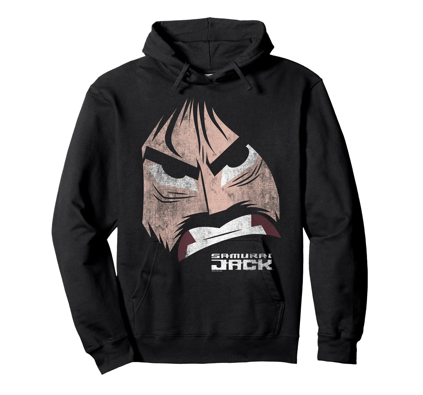 Samurai Jack Fierce Face Oversized Portrait Cartoon T-Shirt