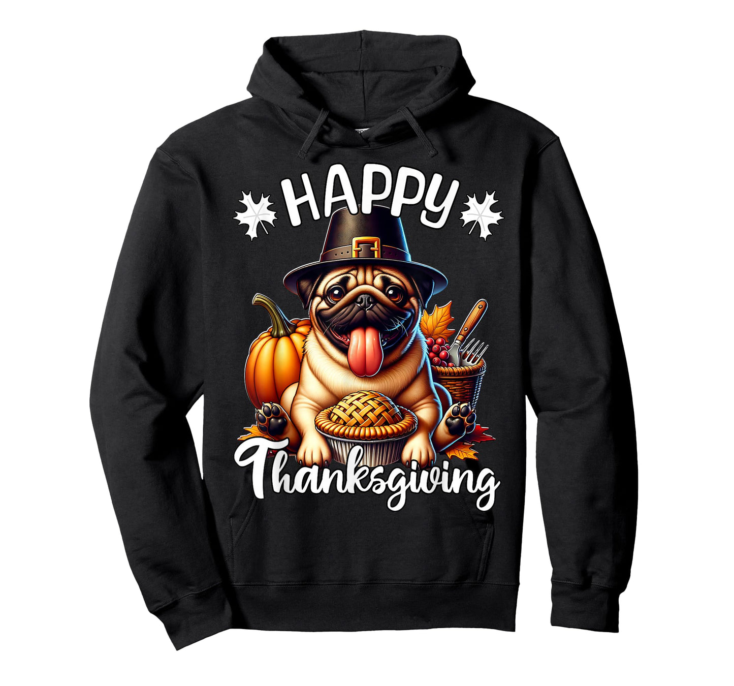 Pug Happy Thanksgiving Pug T-Shirt