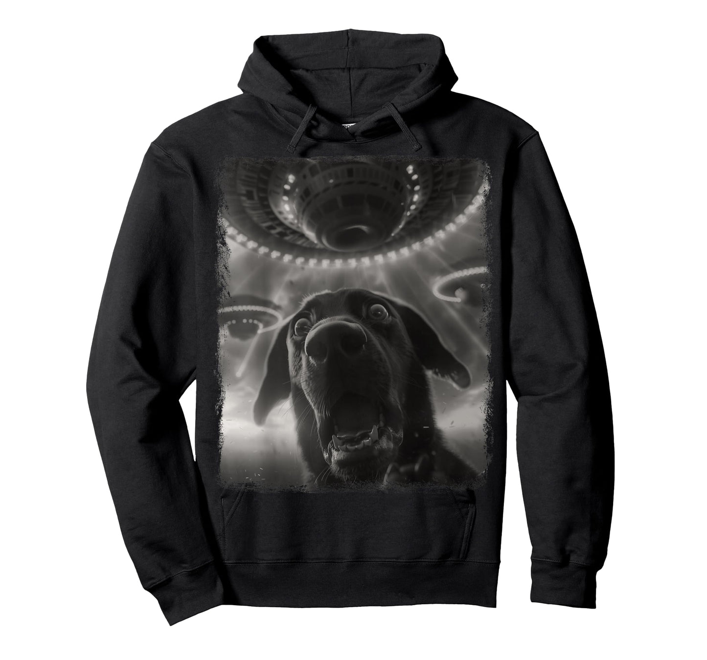 Labrador Dog UFO Alien Extraterrestrial Selfie T-Shirt